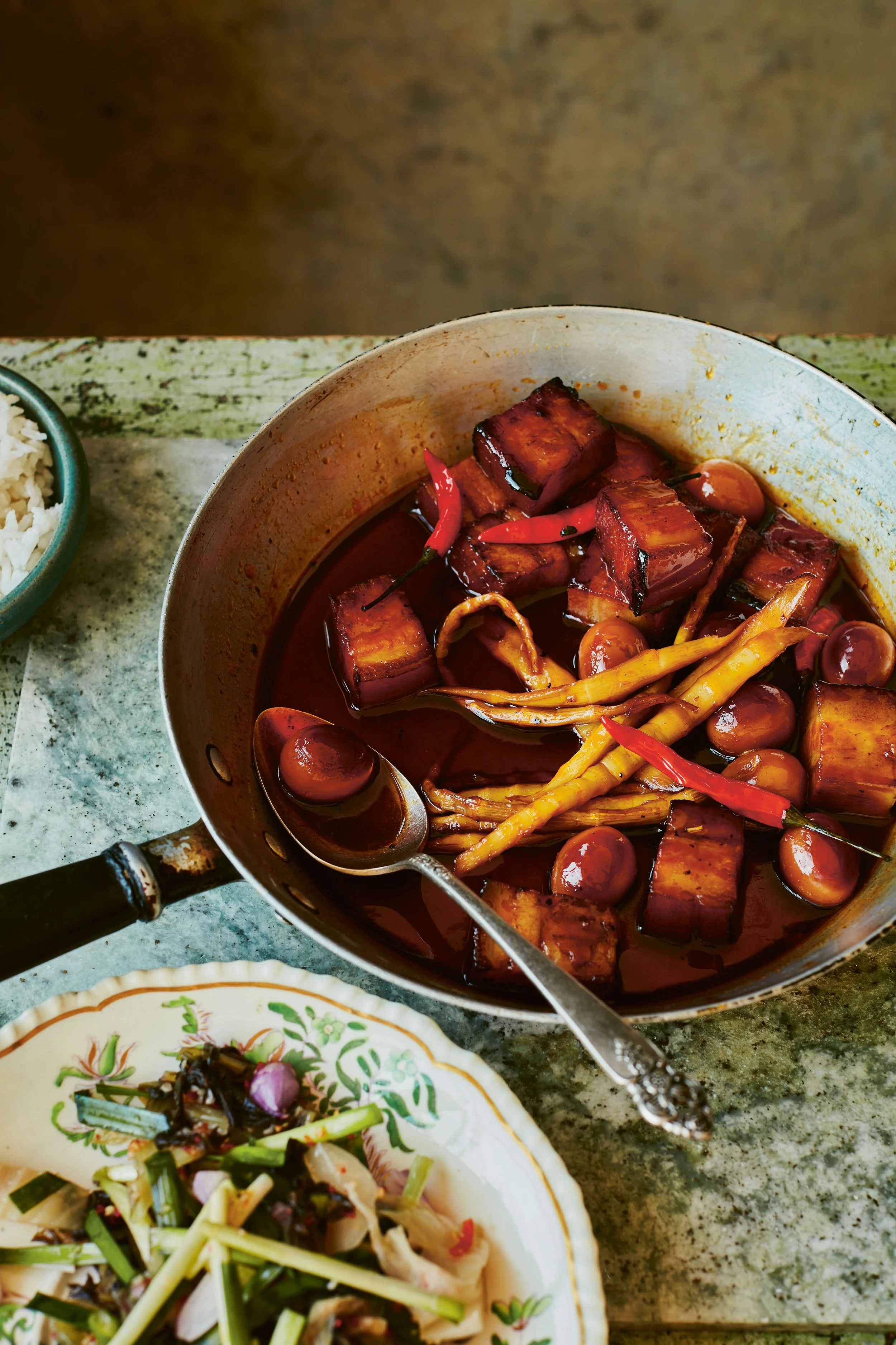 Braised Pork, Quail's Eggs and Bamboo Shoots
