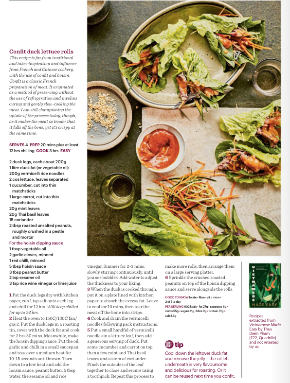Confit Duck Lettuce Rolls