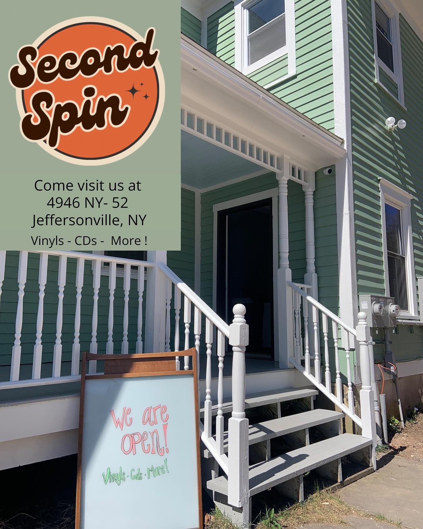 For our music lovers out there, we have opened a new store; Second Spin! Come check out our vinyls, cds and moree !! 4946 NY-52 Jeffersonville, NY