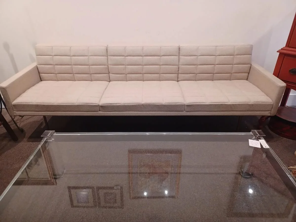 Elegant Geiger Tuxedo Sofa. Retails for $7700. In our shop for $3500. #geigerfurniture