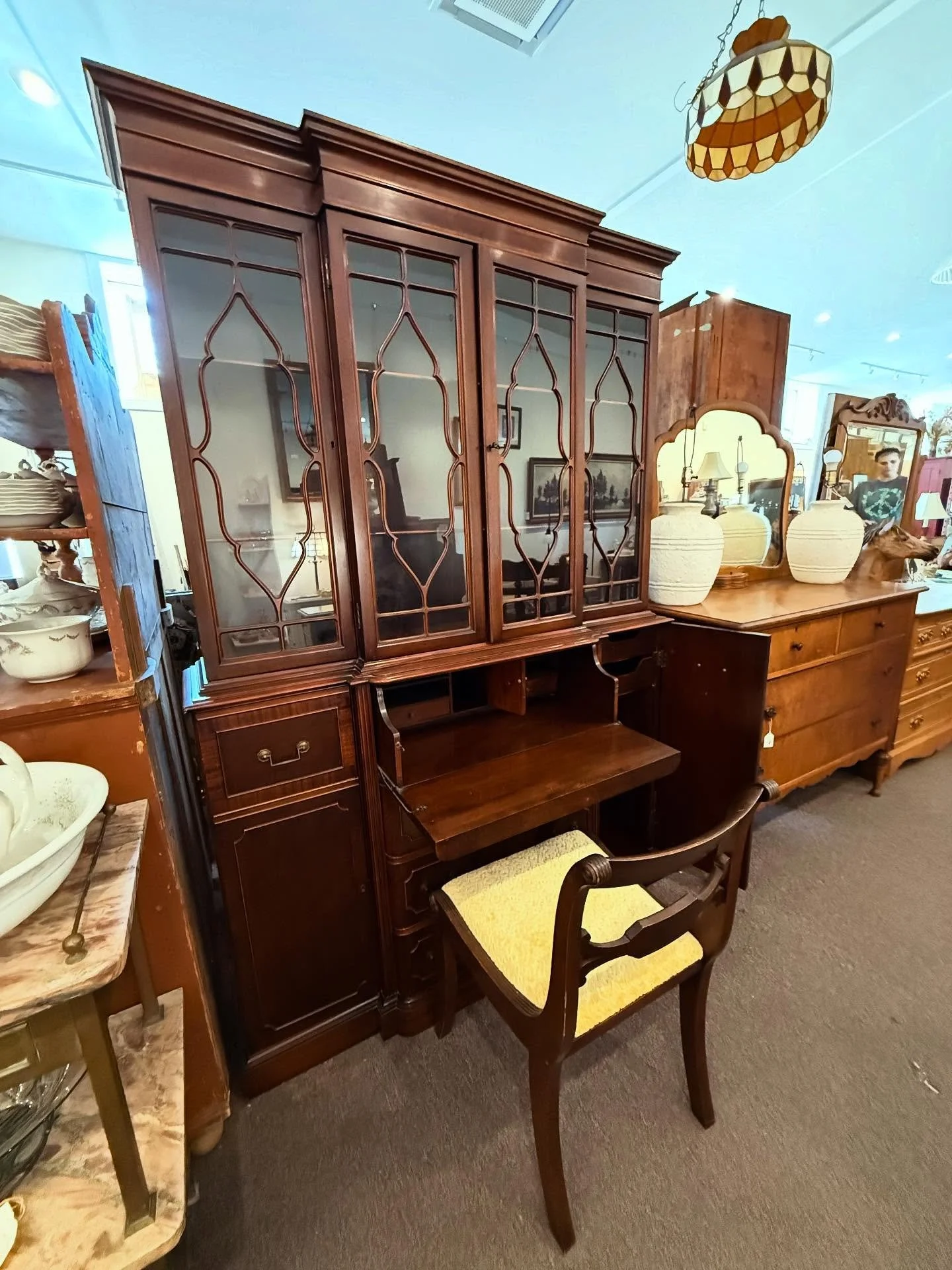 A cute little place to work plus a beautiful spot for your collection - just like Grandma!