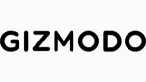 Gizmodo logo in black text on a white background.