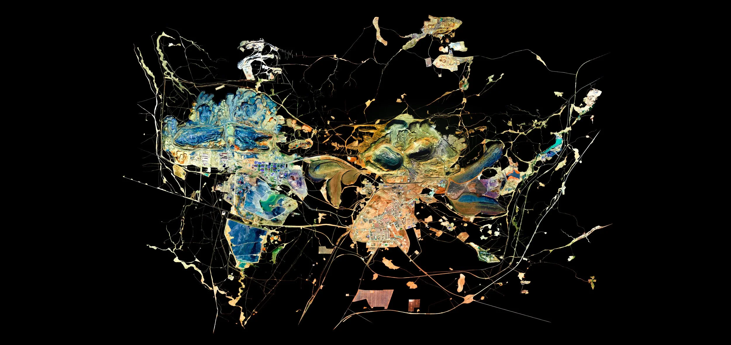 BAYAN OBO. Inner Mongolia, China – Bayan Obo mine in Inner Mongolia is the world’s largest rare earth element deposit, also producing iron ore and niobium, set within the vast desert plateau of northern China. – Archival Pigment Print Photography, Li