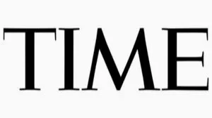 TIME magazine logo in bold, uppercase letters
