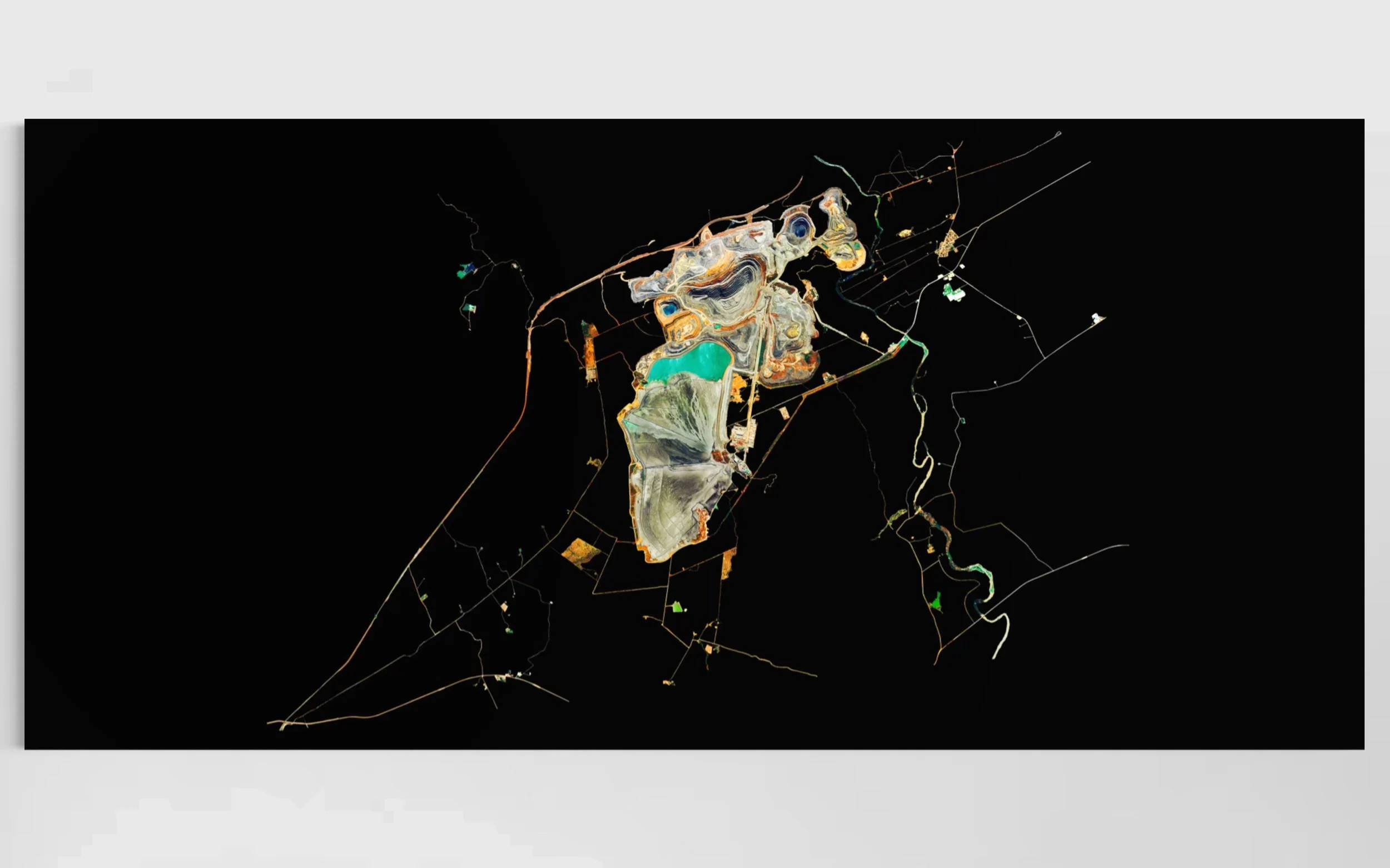 COBRE DO SOSSEGO MINE - (Pará, Brazil) - 238 x 112 cm, Acrylic -
Manara Minerals Office Collection 