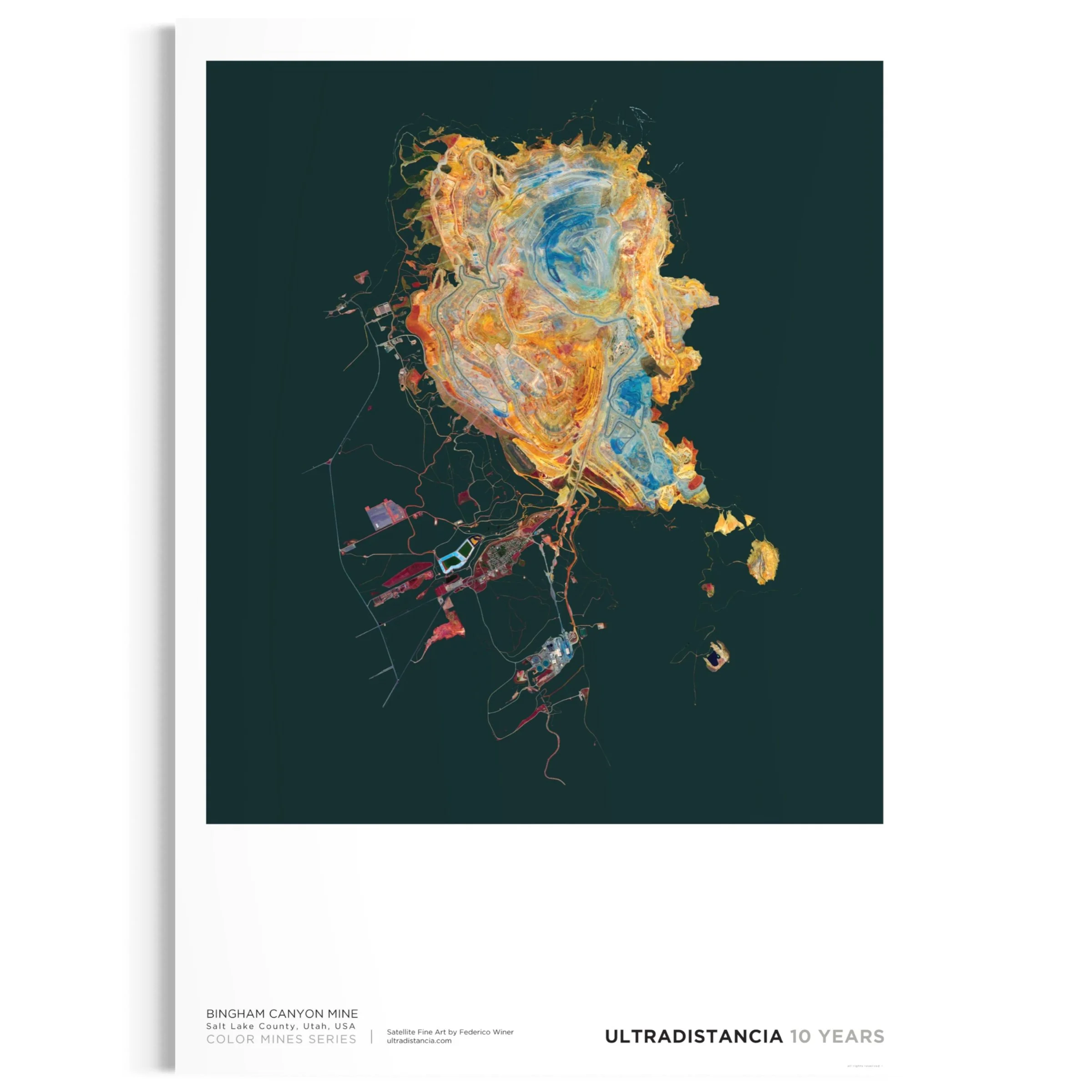 BINGHAM CANYON MINE  Ultradistancia 10 Years Anniversary Poster