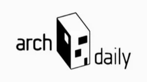 ArchDaily logo with stylized building icon