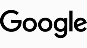 Google logo in black font on white background