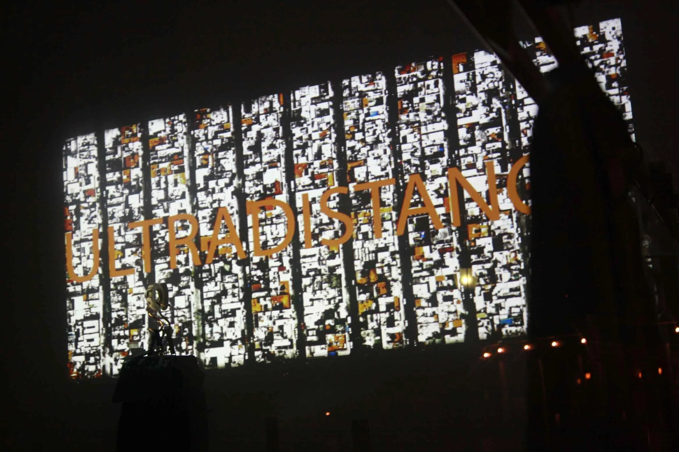 Ultradistancia projection in Gertrude Street Projection Festival in Australia