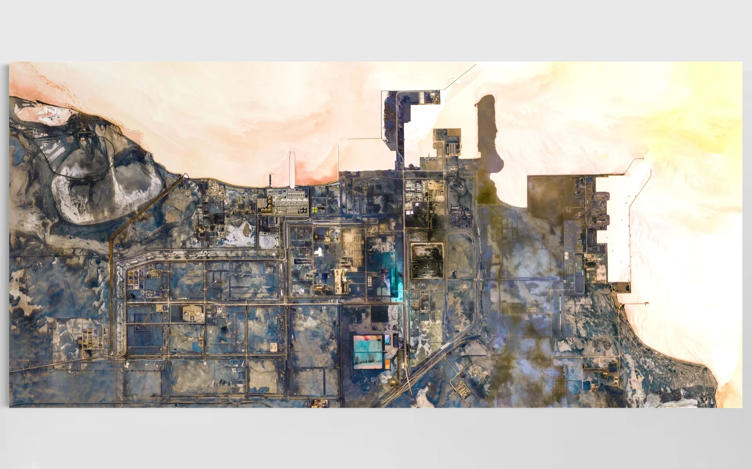 RAS AL KHAIR INDUSTRIAL PORT - (Ras Al Khair, Saudi Arabia) - 238 x 112 cm, Acrylic -
Manara Minerals Office Collection 