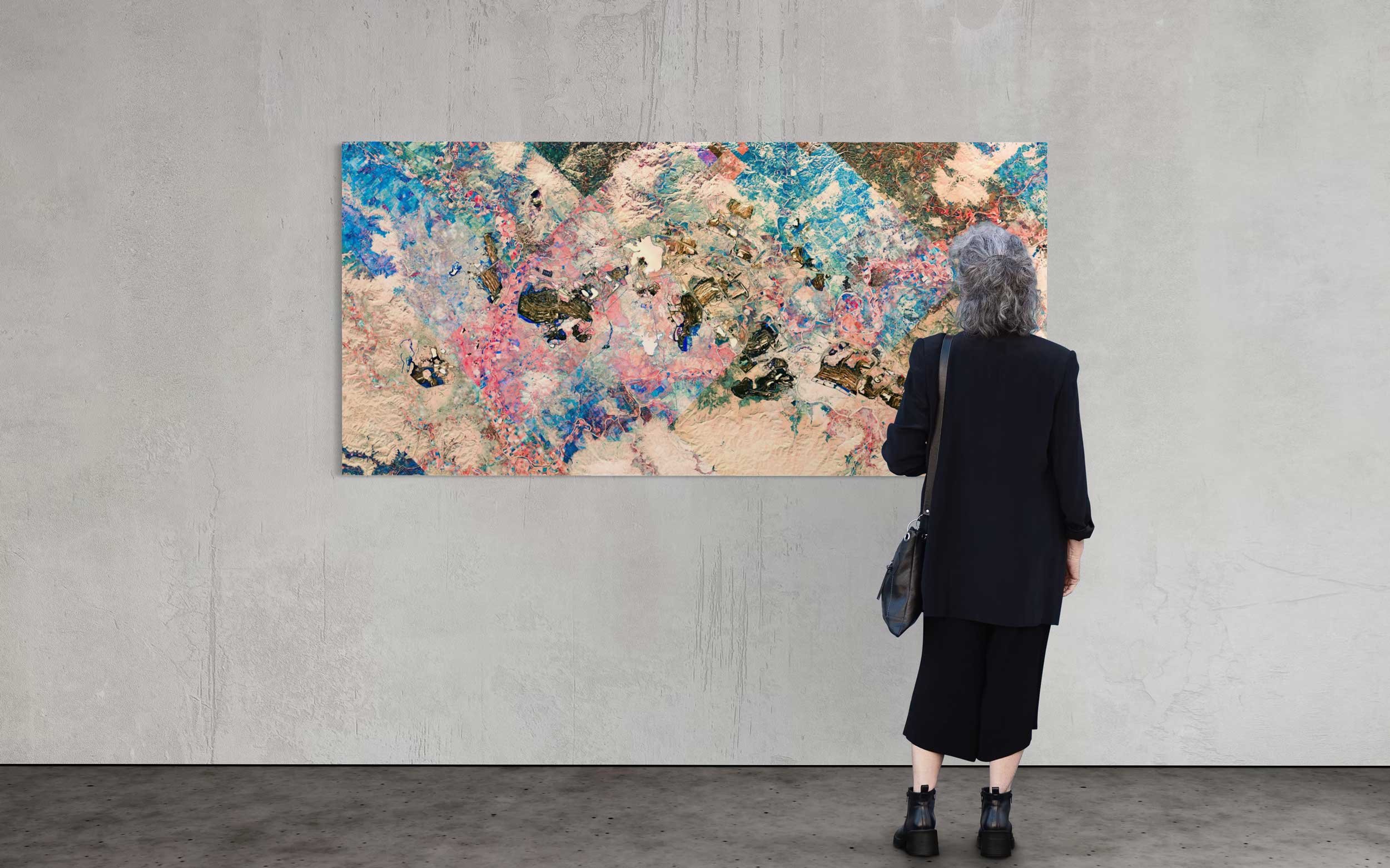 Hunter Valley Complex Mines in NSW Australia in Ultradistancia Style installed in gallery wall