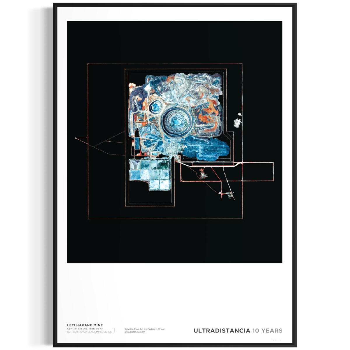 LETLHAKANE MINE  (Central District, Botswana)  10 Years Anniversary Poster