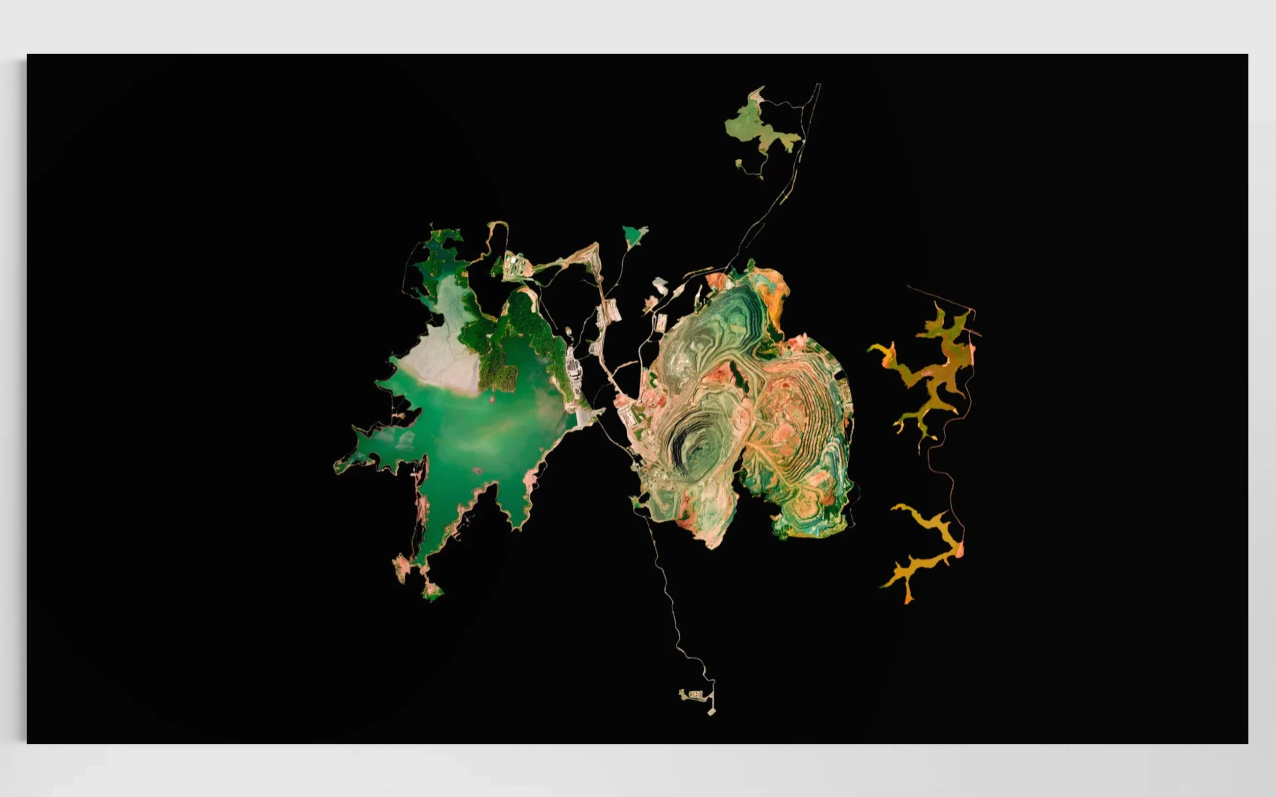 SALOBO MINE- (Pará, Brazil) - 216 x 122 cm, Acrylic - 
Manara Minerals Office Collection 