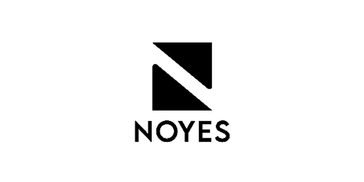 Black and white logo with a geometric design and the word 'NOYES' underneath.