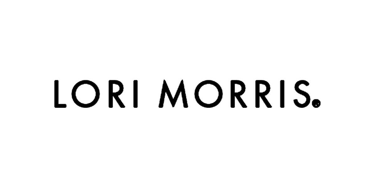 Black text on a white background that reads 'LORI MORRIS.'