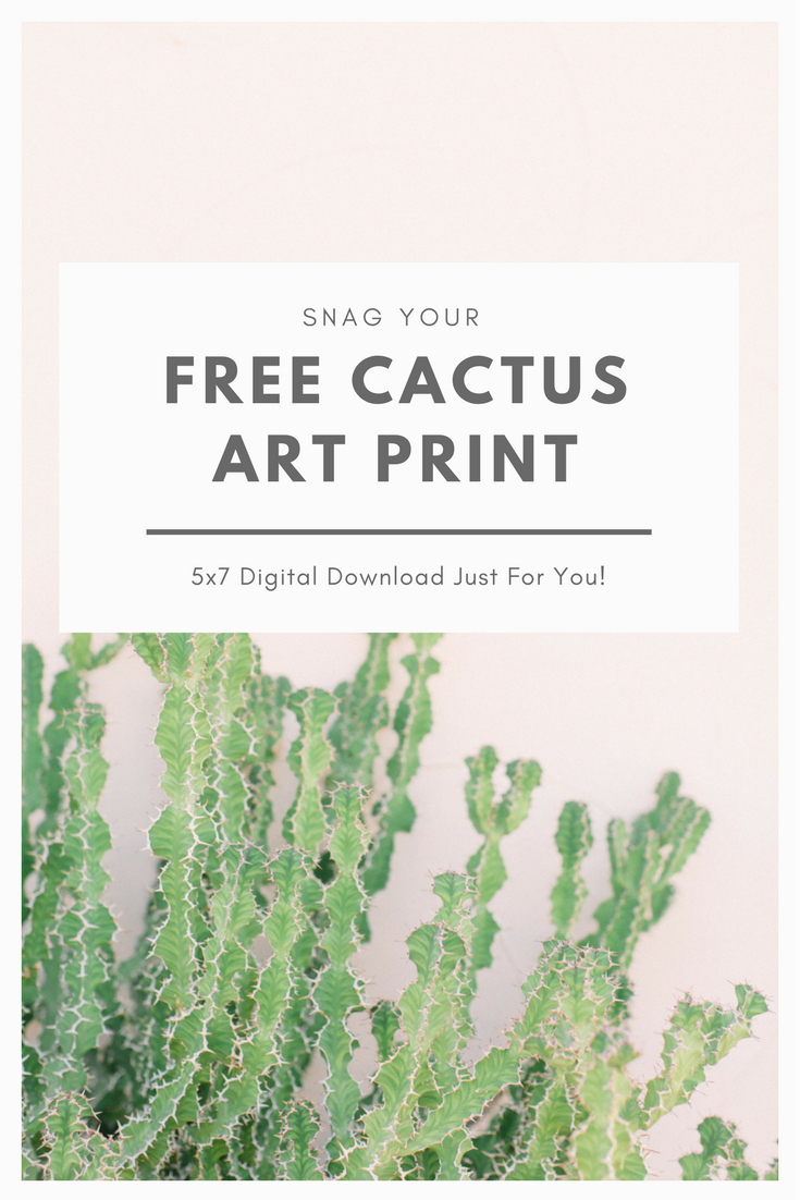 Free Cactus Art Printable From Loft Creative