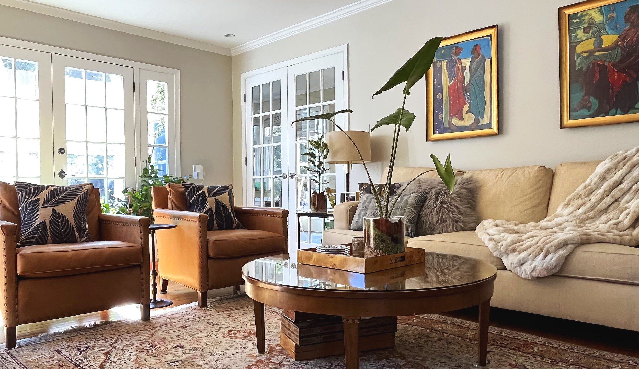 layered textures and cohesive color palette, bethesda MD interior