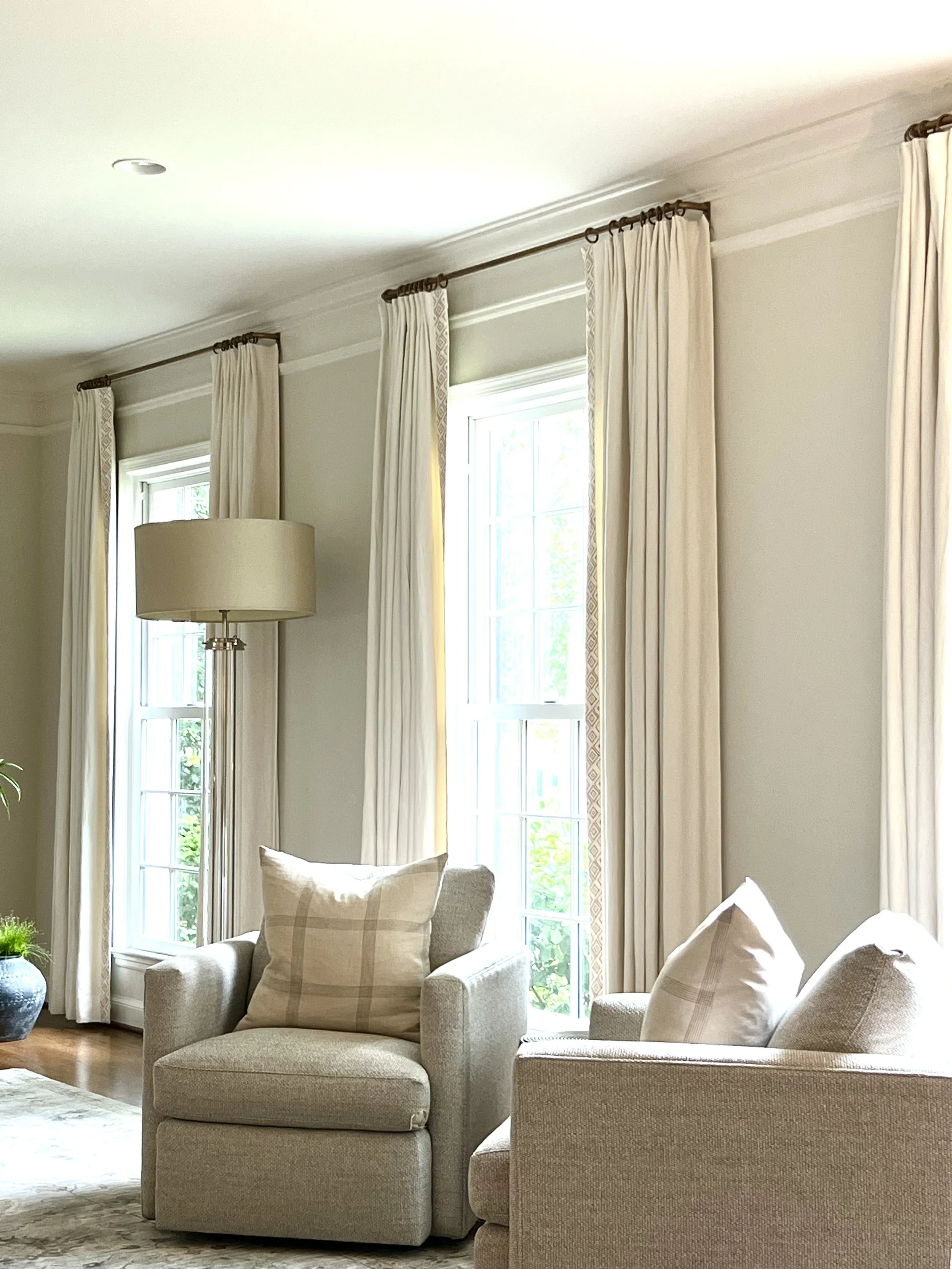 Living room in DC residence interior design project by Loghman design