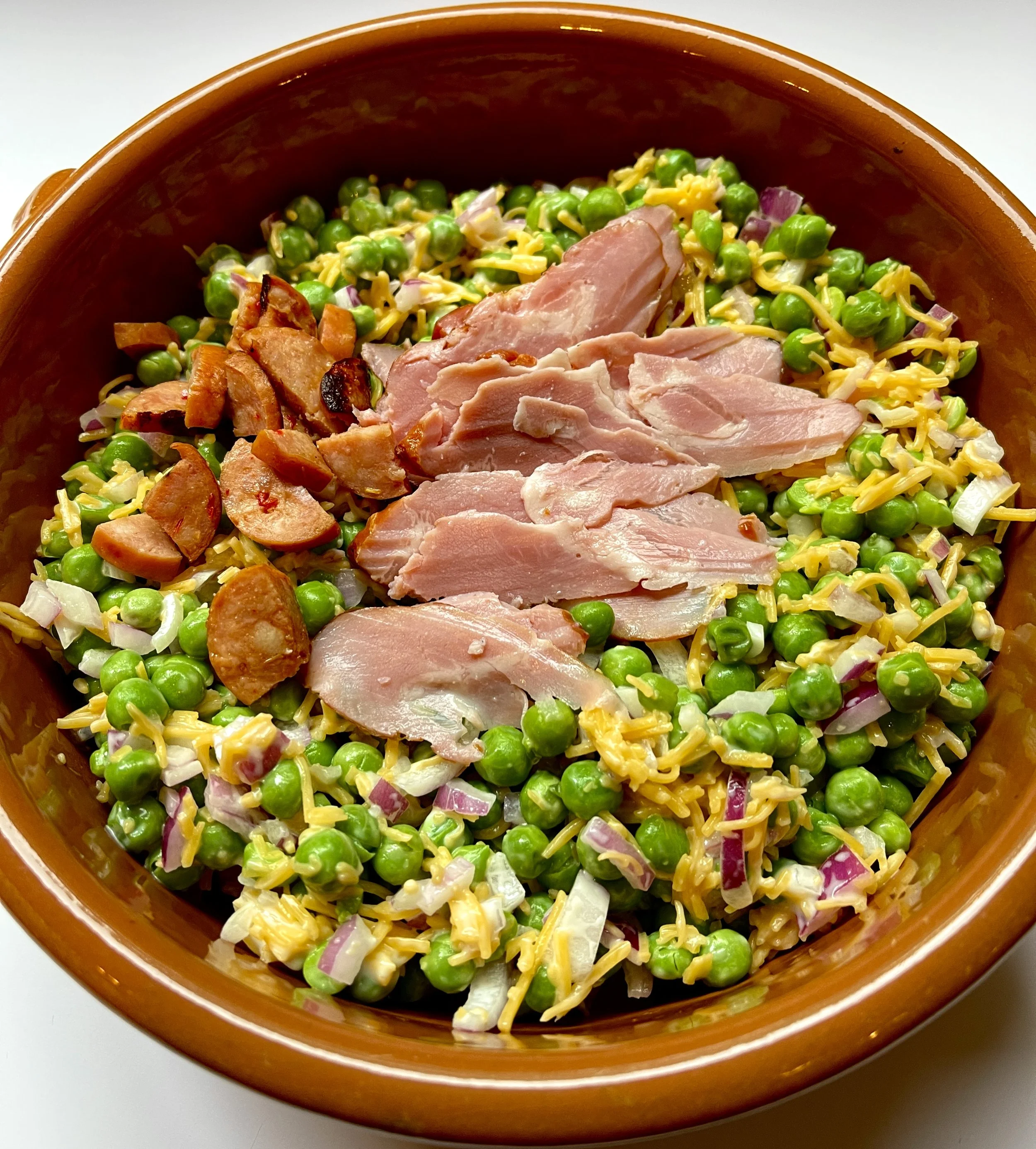 HICKORY SMOKED COTTAGE HAM AND GREEN PEA SALAD