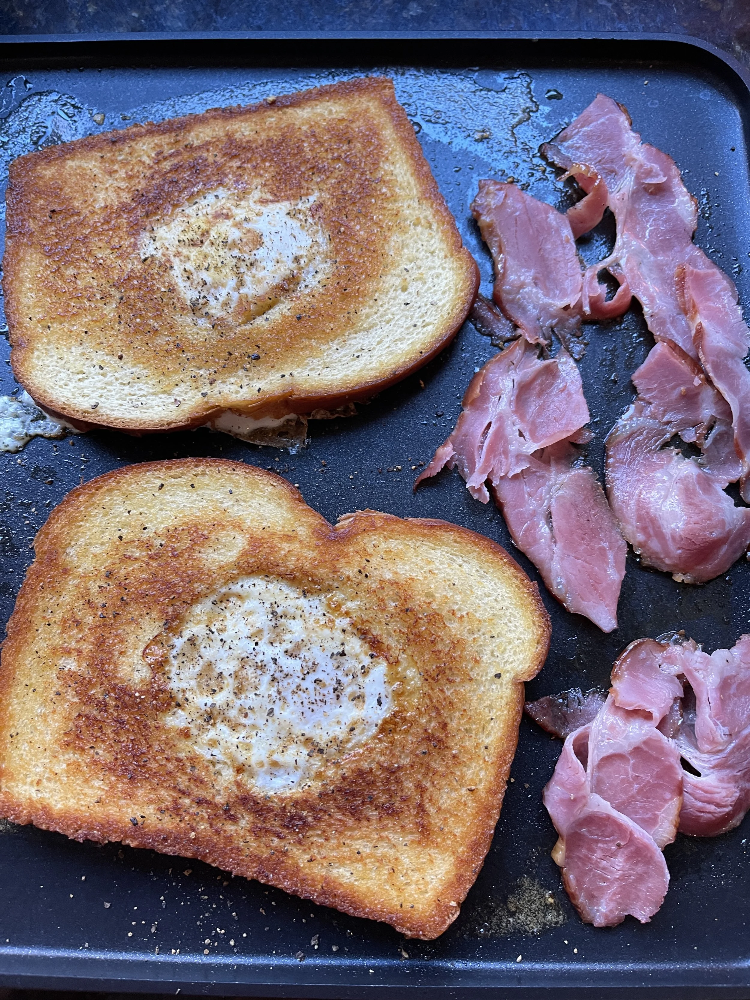 SMOKED COTTAGE HAM WITH EGGS N’ NEST