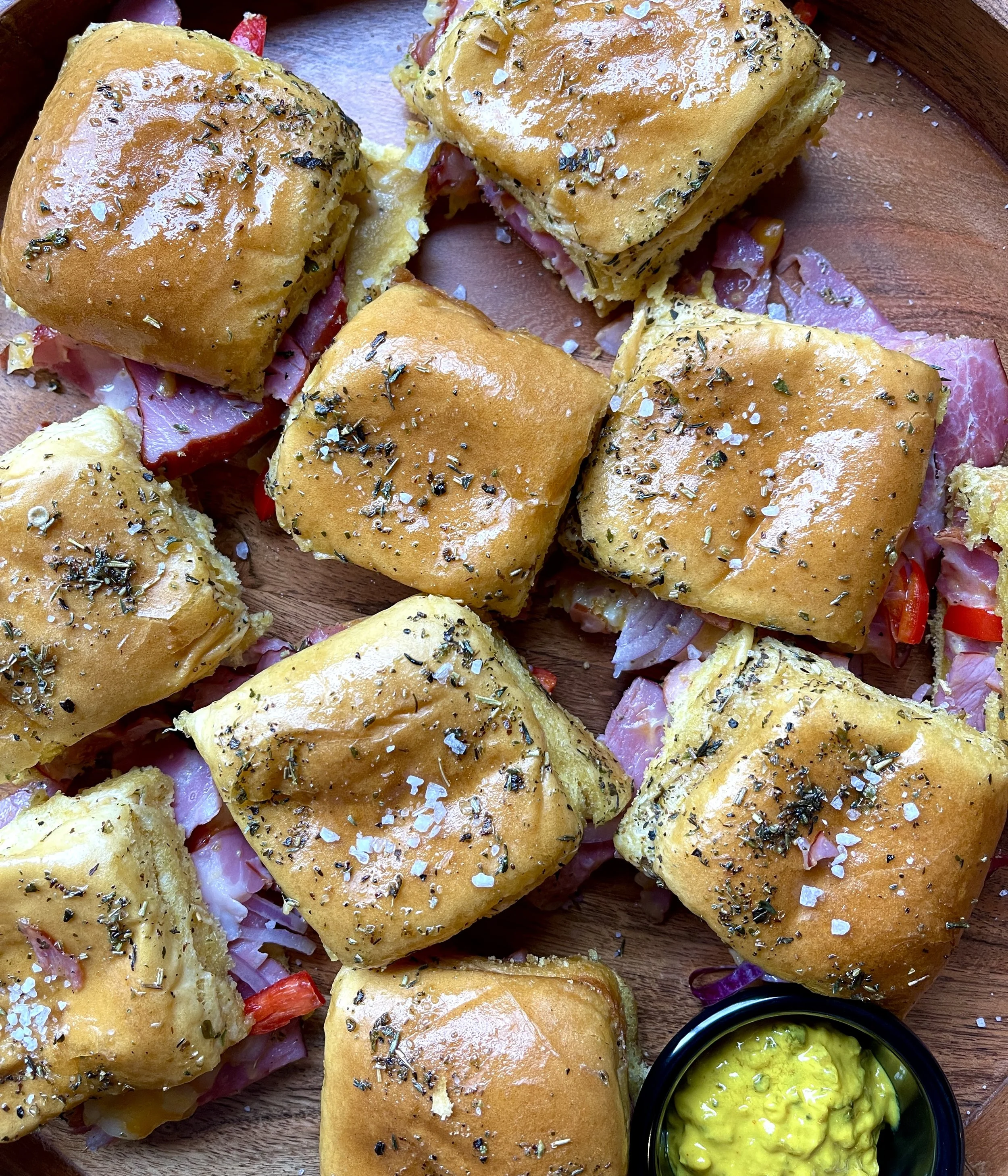 SMOKED COTTAGE HAM AND SAUSAGE SLIDERS