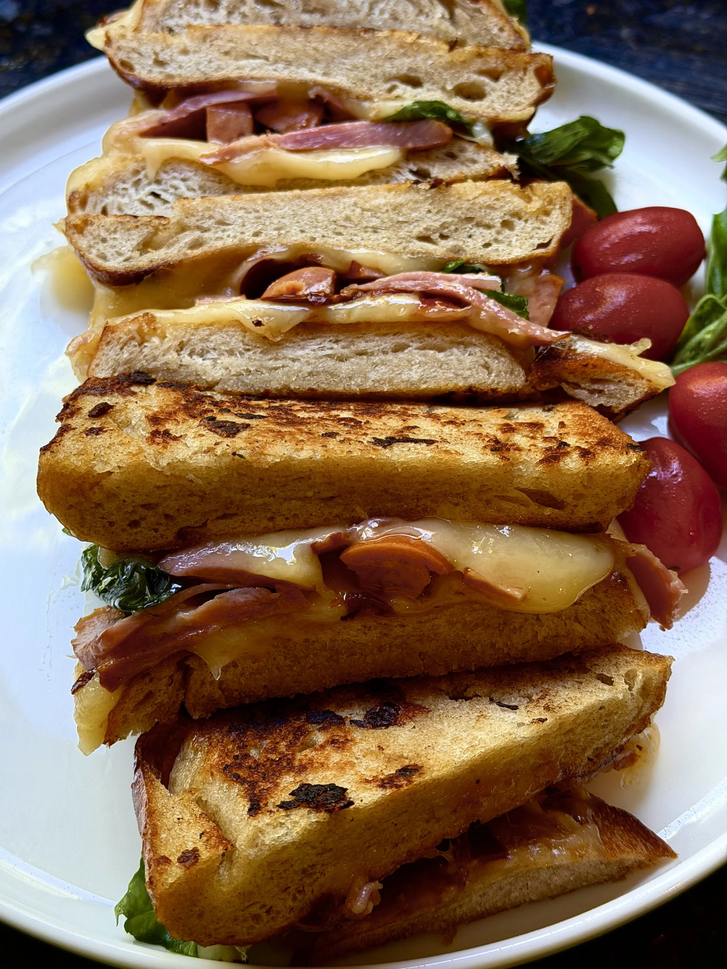 GARLIC BREAD GRILLED CHEESE SAUSAGE