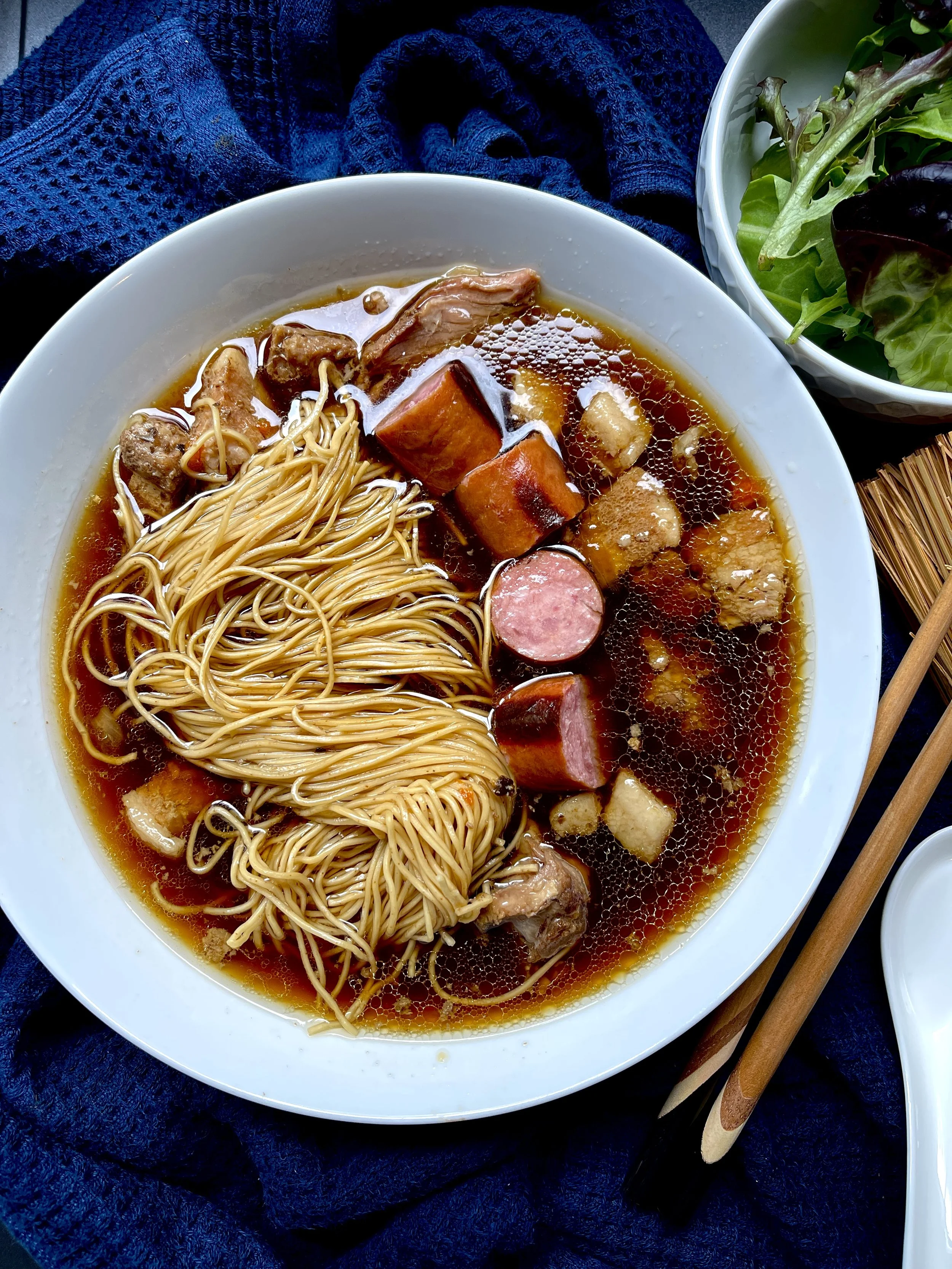 INSTANT POT PORK RAMEN WITH SMOKED SAUSAGE
