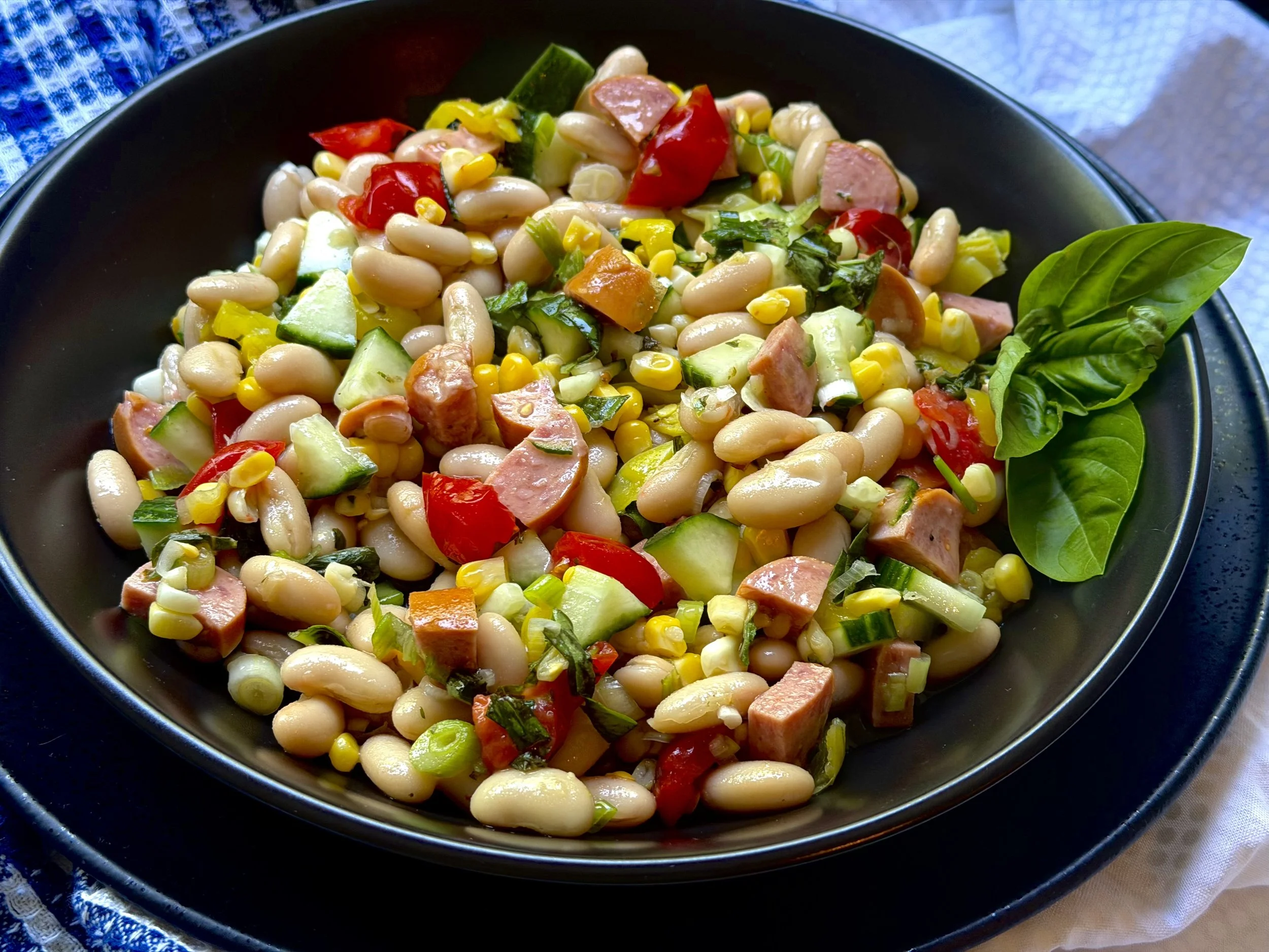 SUMMERS SMOKED SAUSAGE WHITE BEAN SALAD