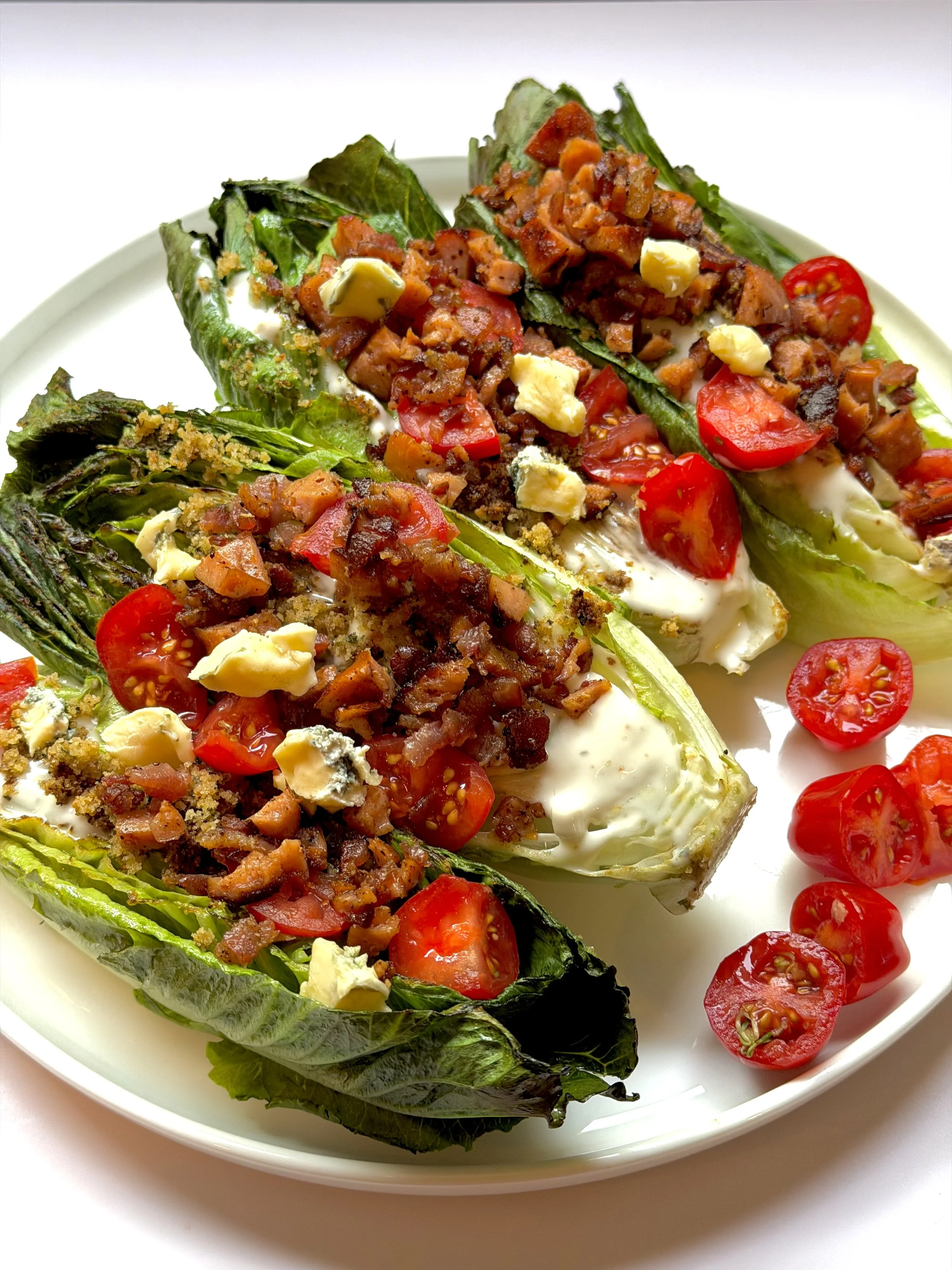 GRILLED SMOKED SAUSAGE ROMAINE SALADS