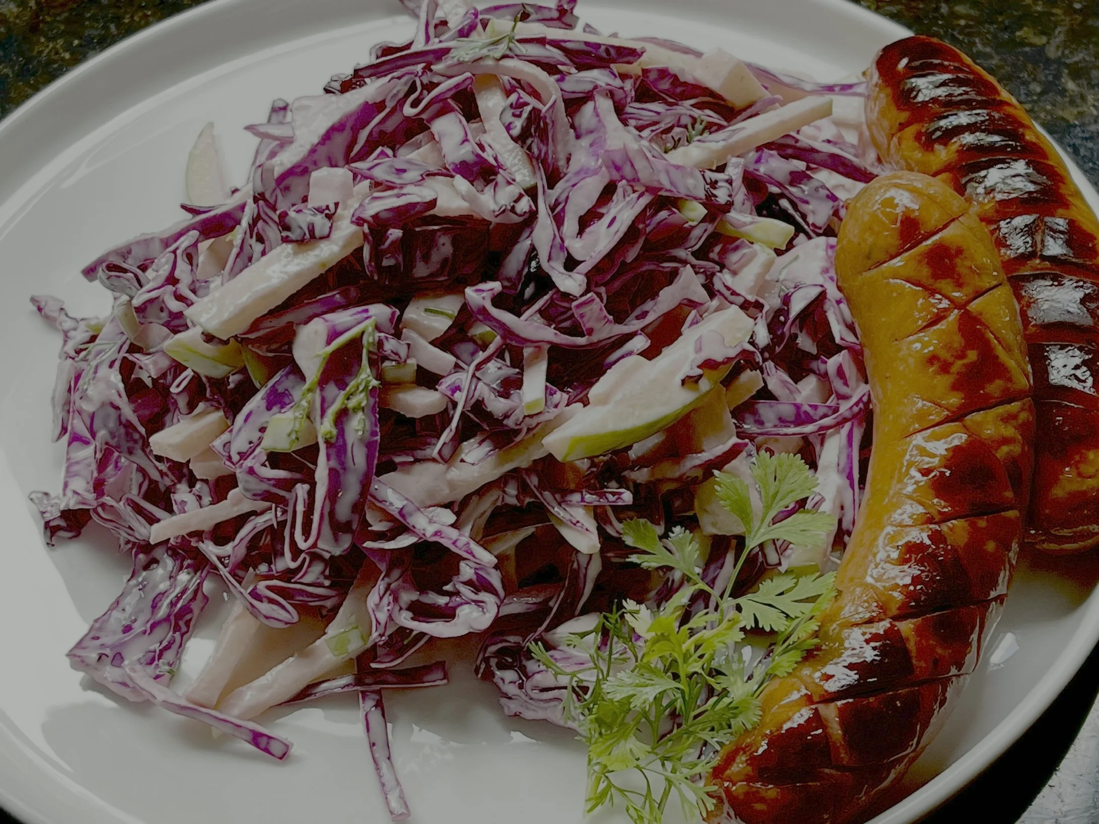 SUMMER RED CABBAGE AND APPLE SLAW