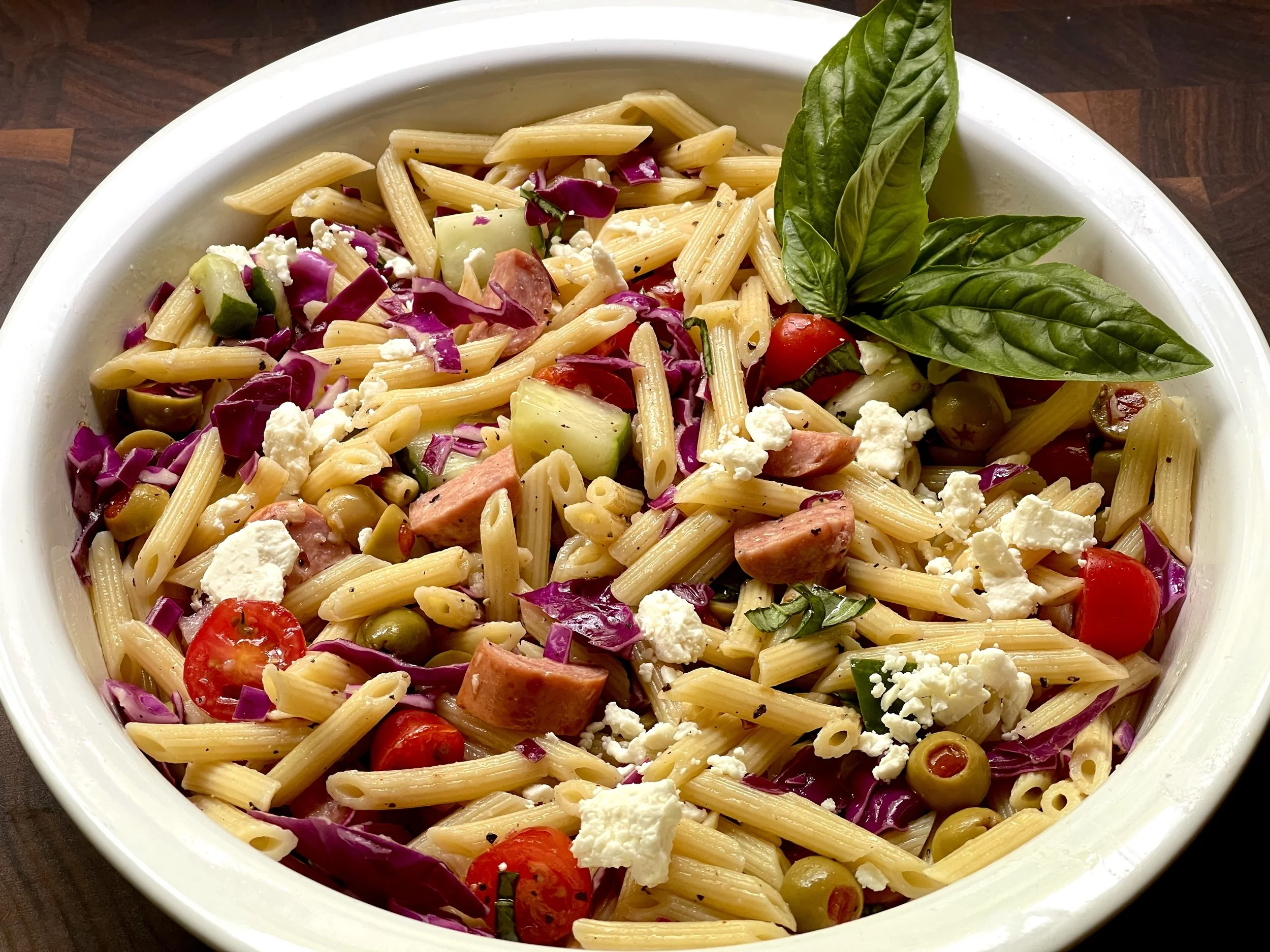 SICILIAN PASTA SALAD WITH SMOKED SAUSAGE