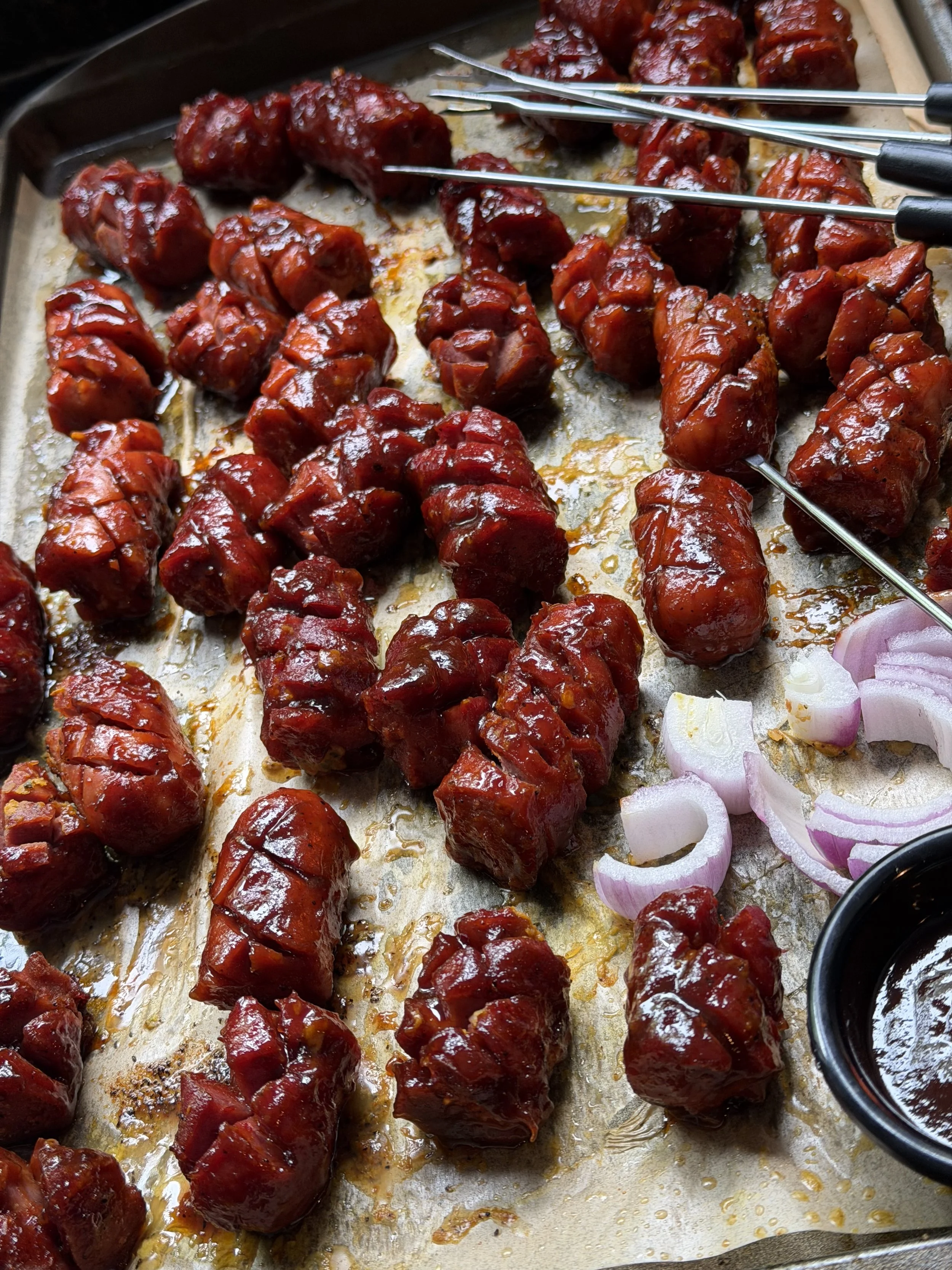 SMOKED SAUSAGE PINECONE TREATS