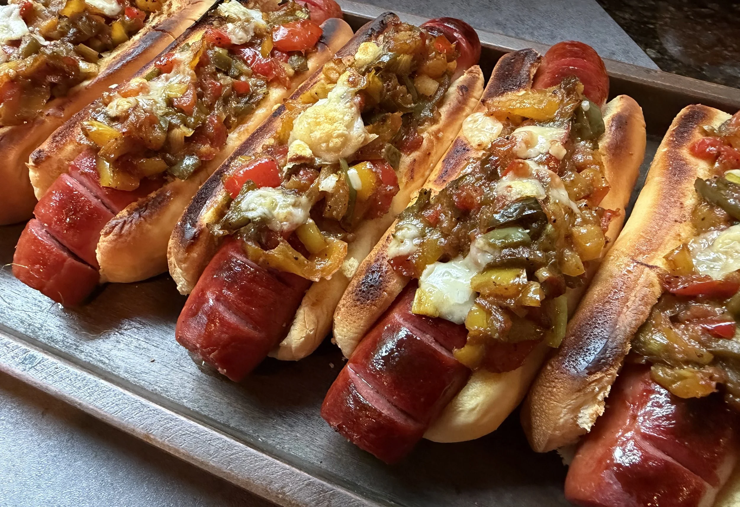 RED WHITE AND BROIL WITH GRILLHOUSE GOLD TOPPING