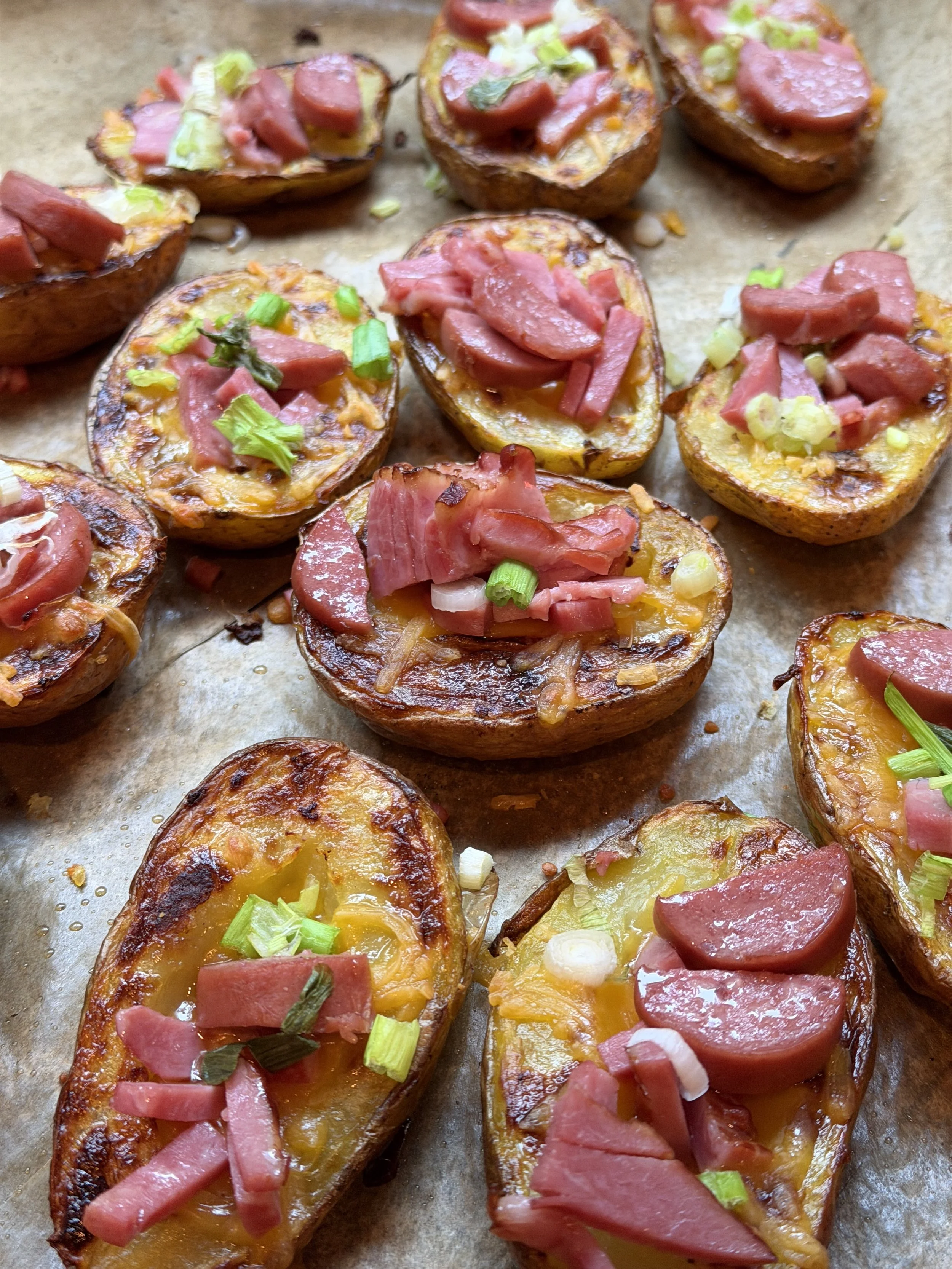 MINI SMOKED SAUSAGE POTATO SKINS