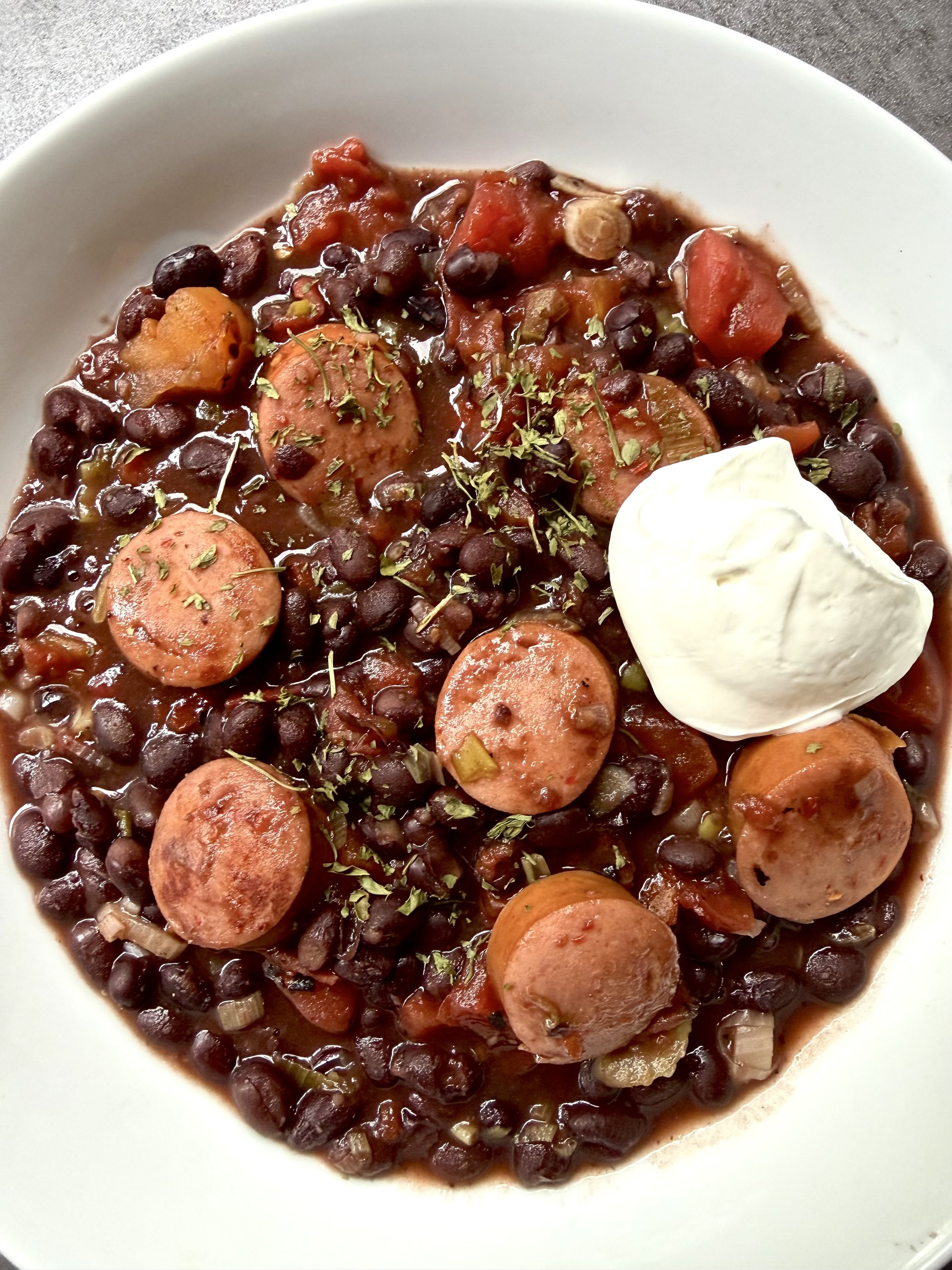 HICKORY WOOD SMOKED SAUSAGE BLACK BEAN SOUP