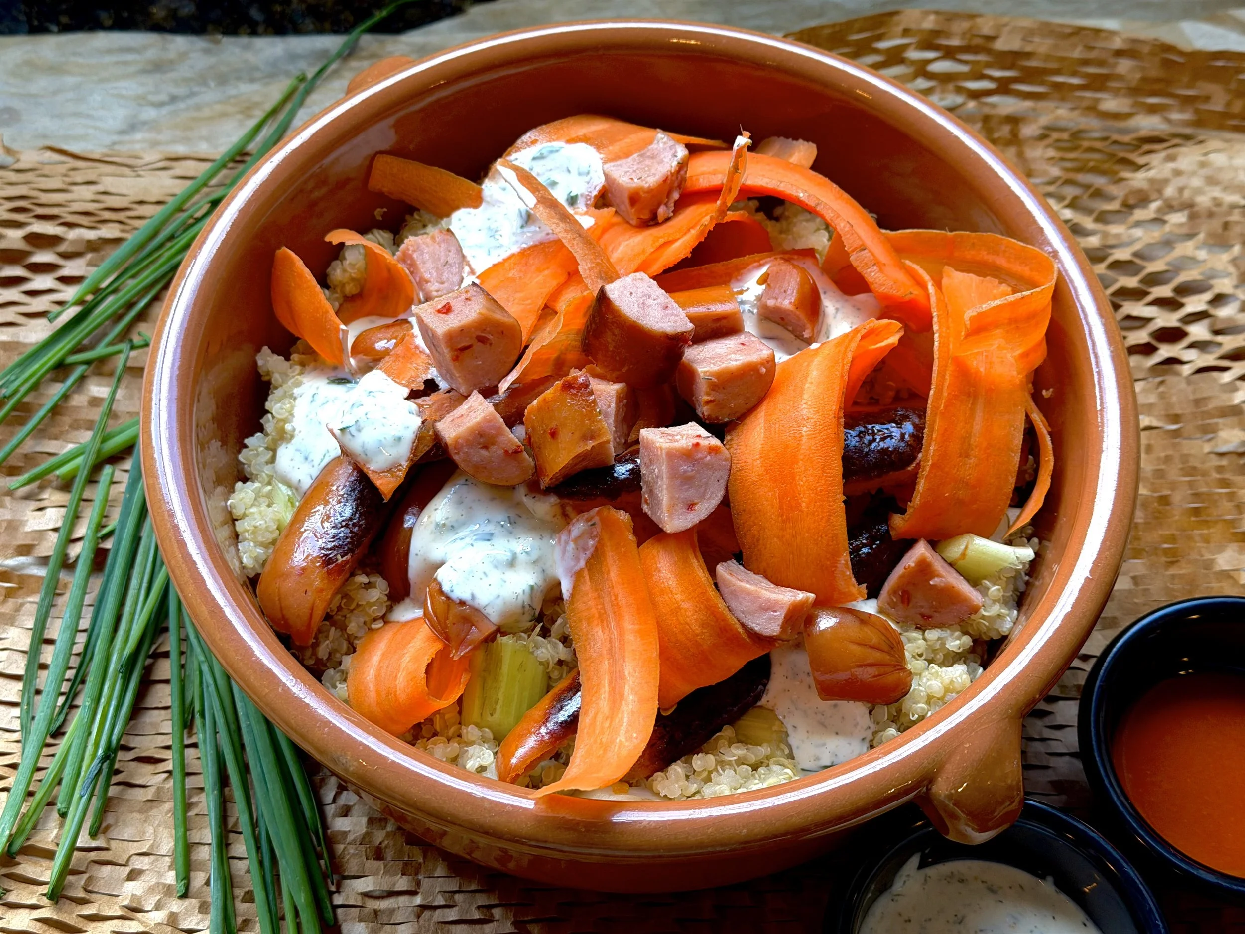 BUFFALO SMOKED SAUSAGE BOWLS