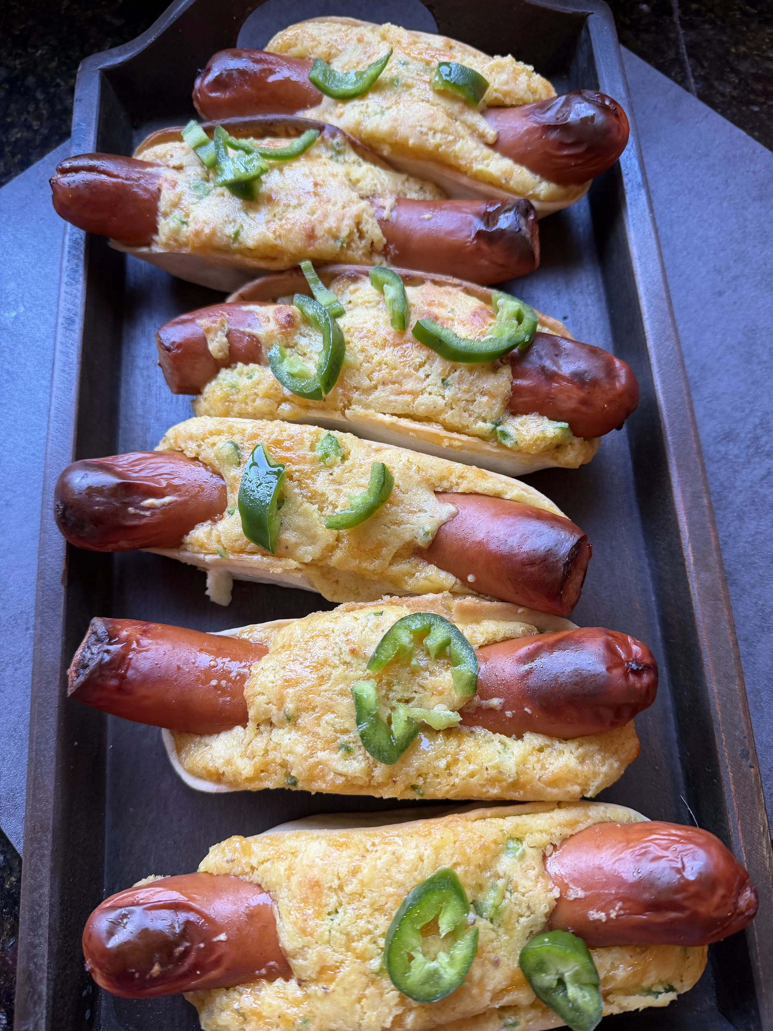 WICKED HOT CORNBREAD SAUSAGES