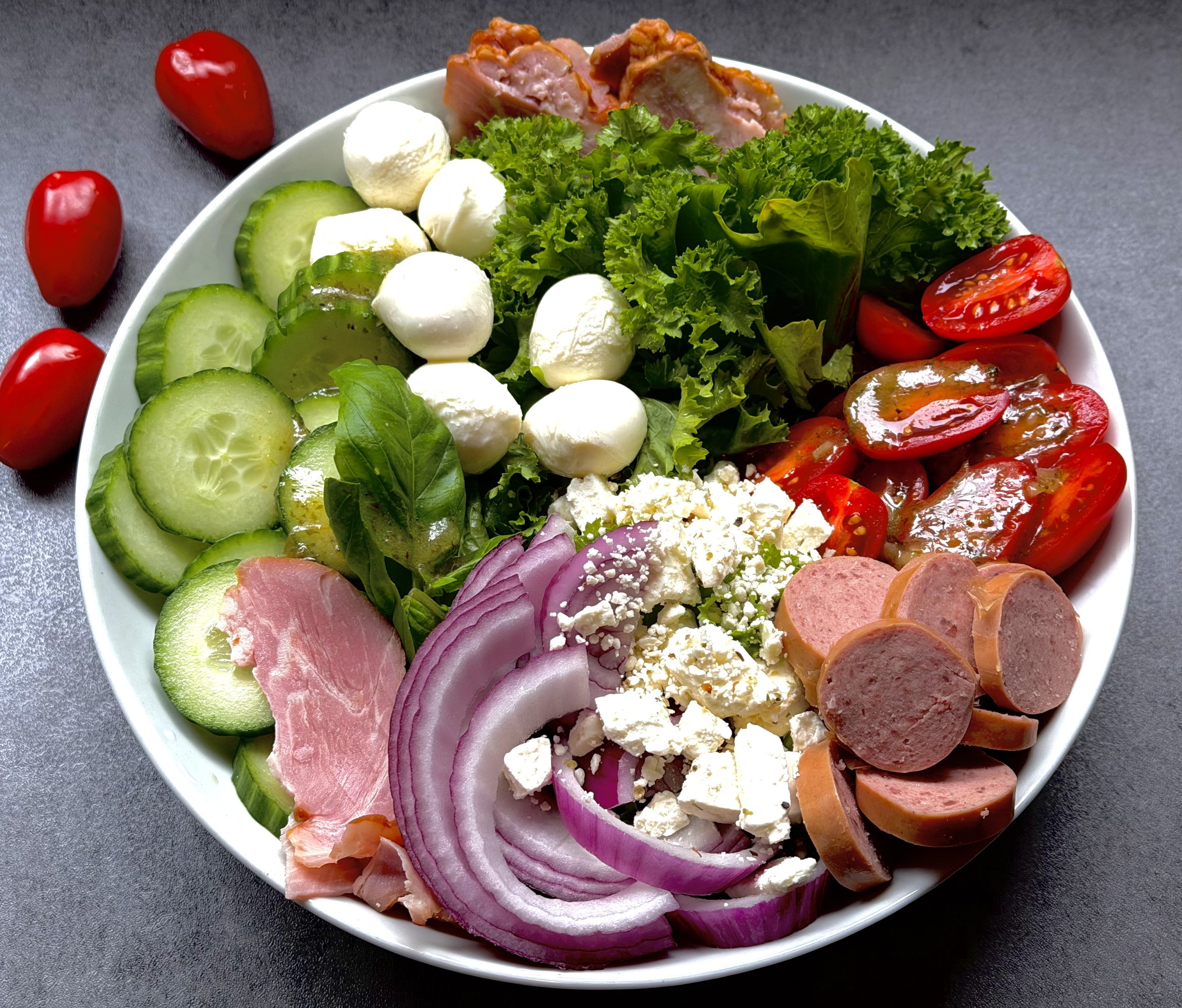 SMOKED SAUSAGE GREEK SALAD
