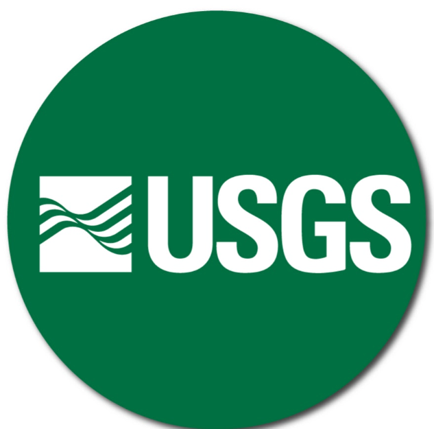 USGS logo with green circular background and white text