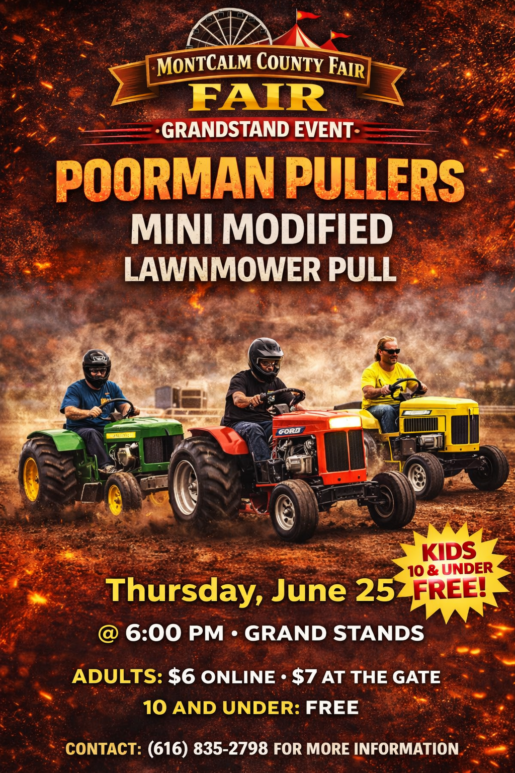 Poorman Pullers Mini Modified Lawnmower  Pull