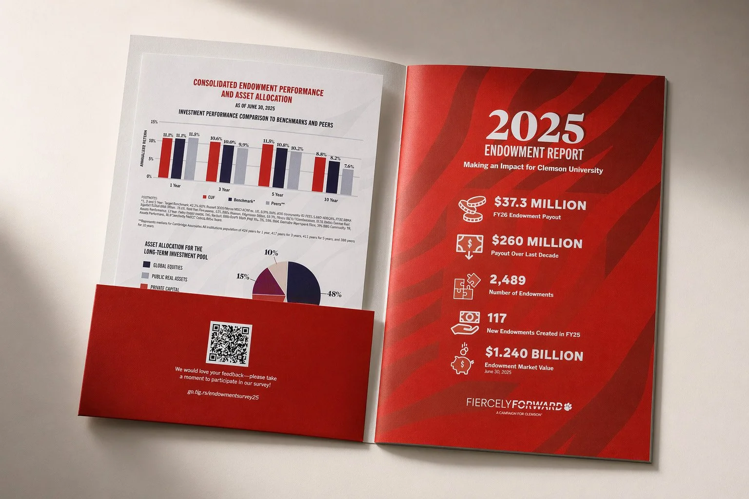 Opened Endowment Report showcasing the endowment statistics for 2025