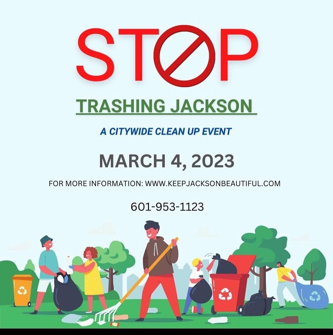 Please join us on March 4, 2023 to participate in STOP Trashing Jackson! Please RSVP by visiting keepjacksonbeautiful.com. We deserve a clean city! #TeamGIBBS will begin at Tougaloo Community Center.