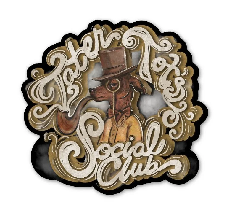 Tatertot's Social Club Logo Sticker