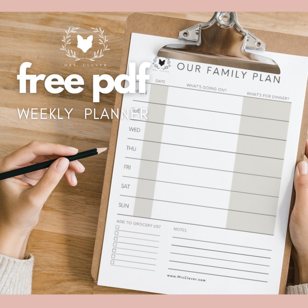 FREE PRINTABLE PLANNER PAGE! Free Resources Link in Bio.

Every morning, as we gather in the kitchen before heading off to school, I address the same questions:  what&rsquo;s happening today and what&rsquo;s for dinner tonight?

The star of your Fami