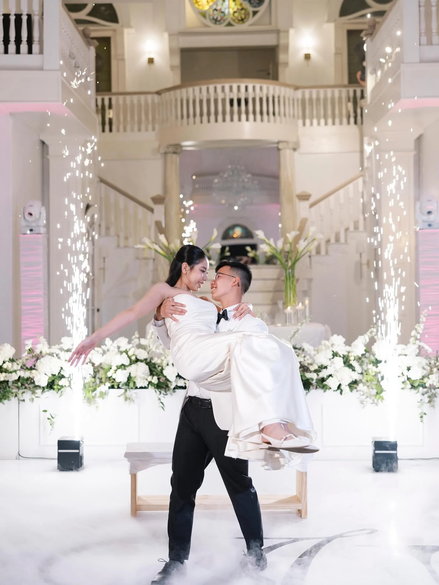 Cheers to N&amp;A! ✨💍 Congratulations to this beautiful couple on their magical day. From the love in their eyes to the joy shared by everyone around them, their wedding day was nothing but perfect! Wishing you both a lifetime filled with love and l