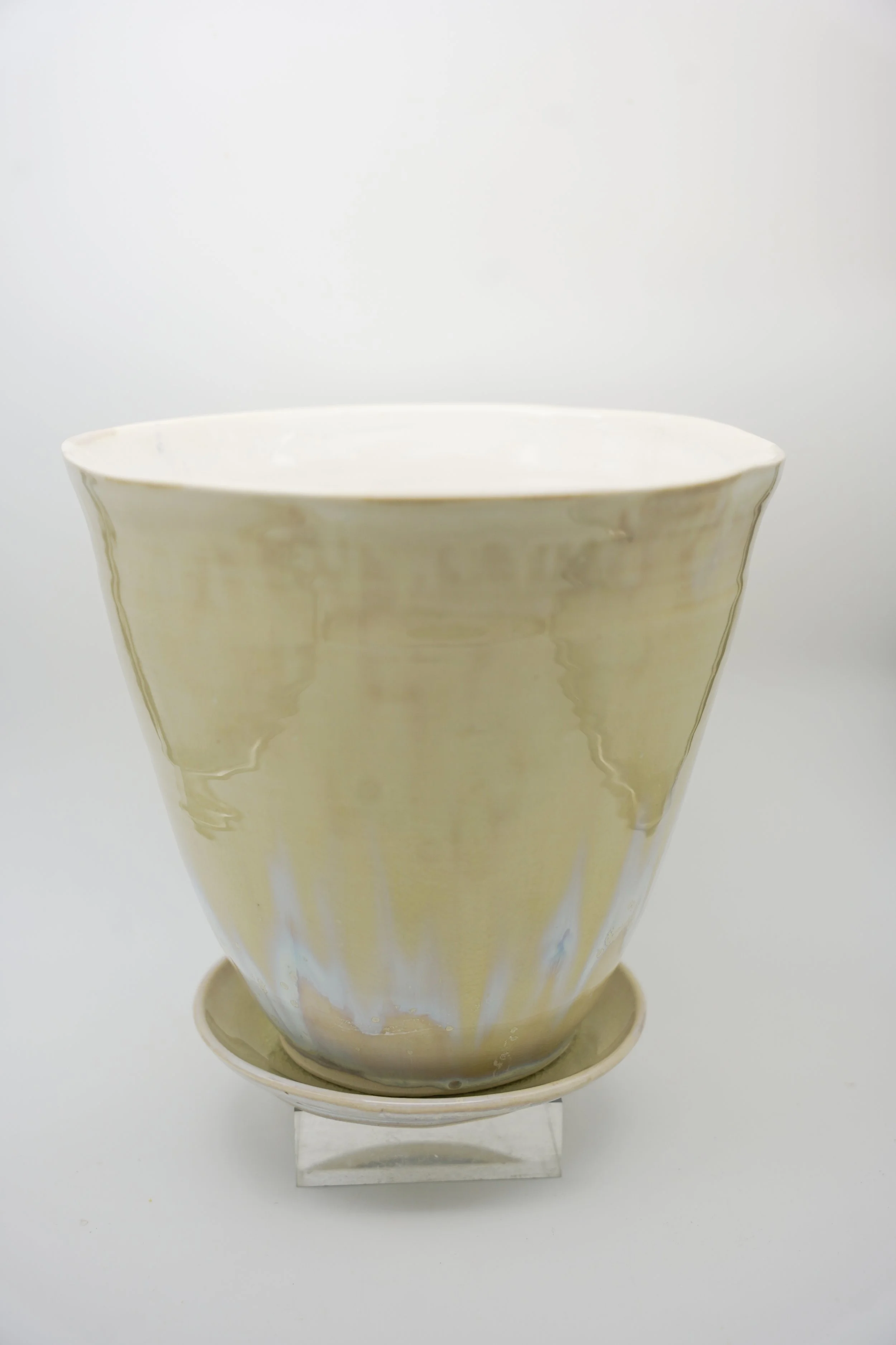 Tall Planter in Honey Celadon