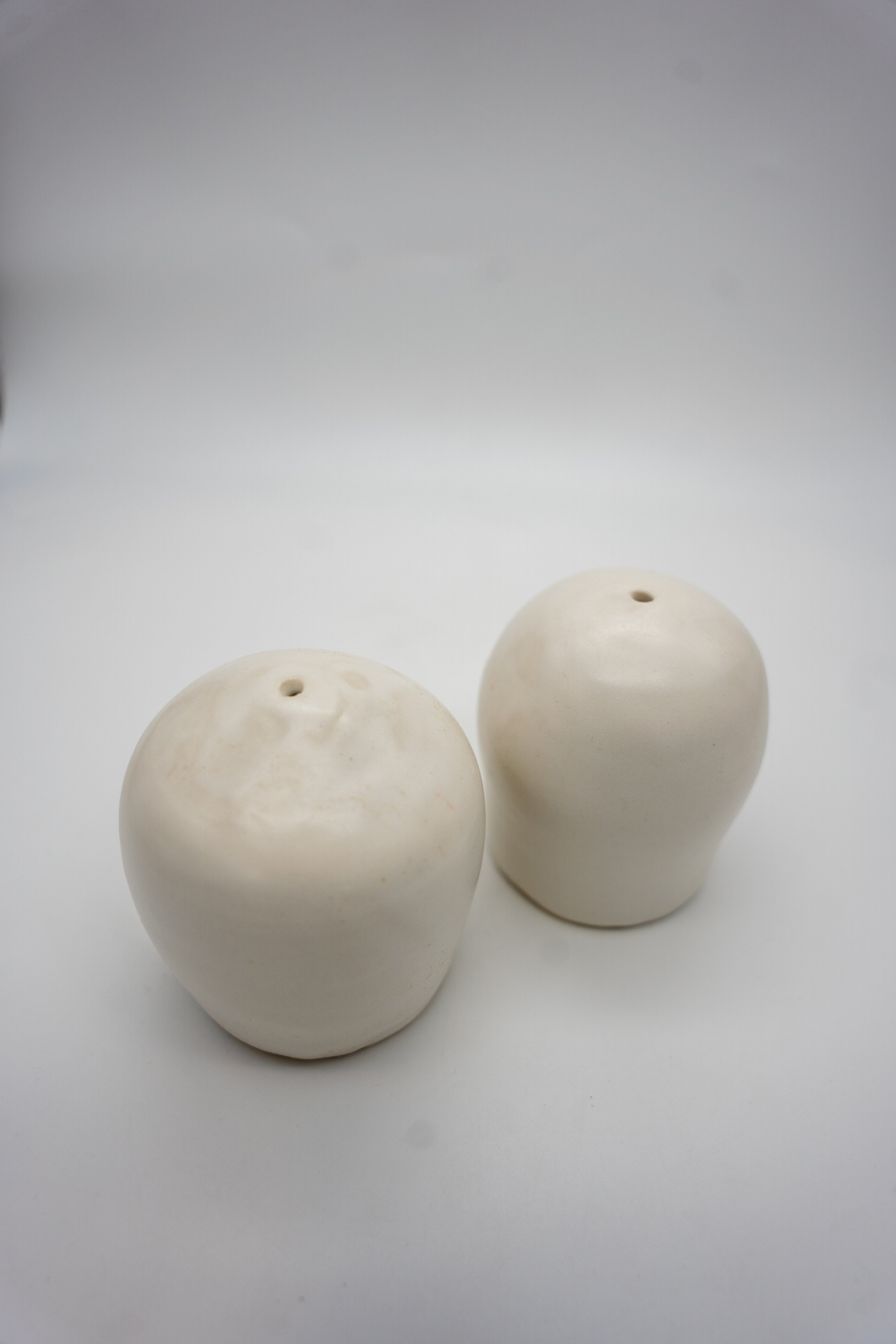 White Salt and Pepper Shakers
