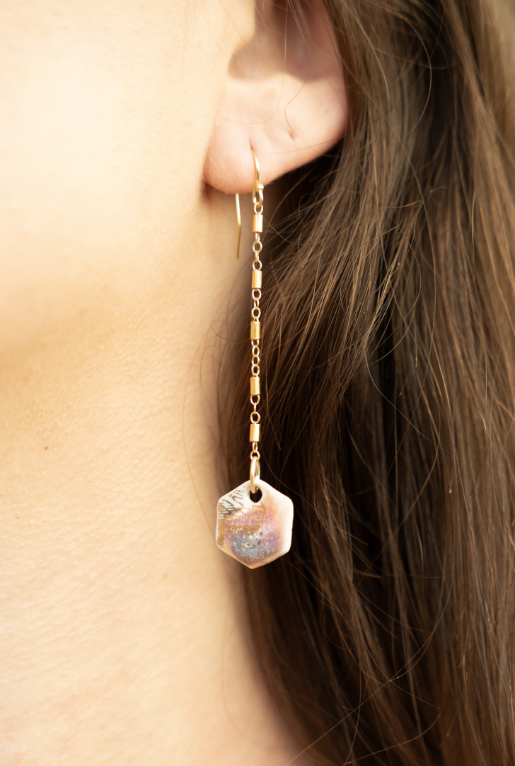 Spring Butterfly Hexagon Dangles