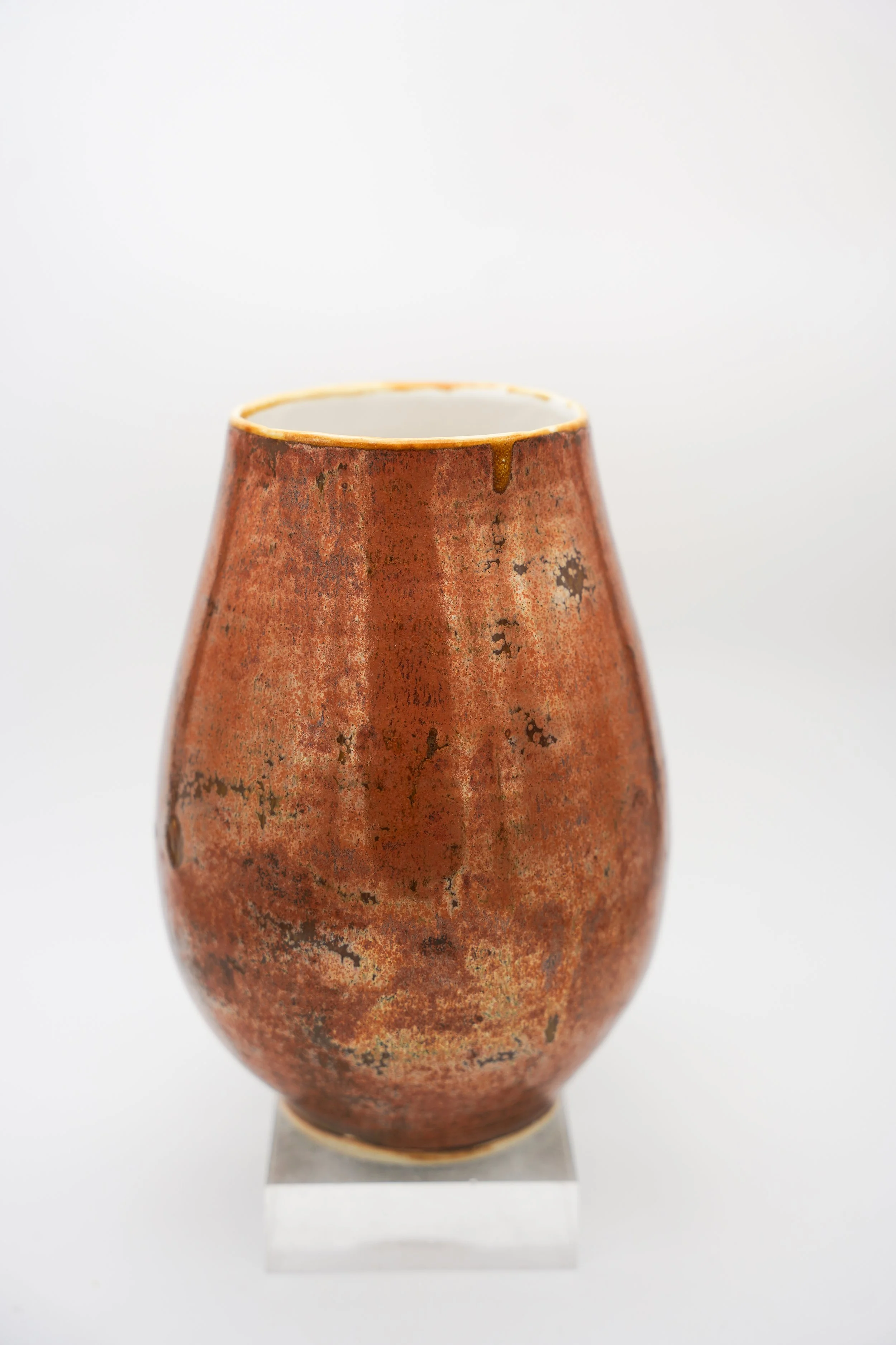 Curved Vase in Copper