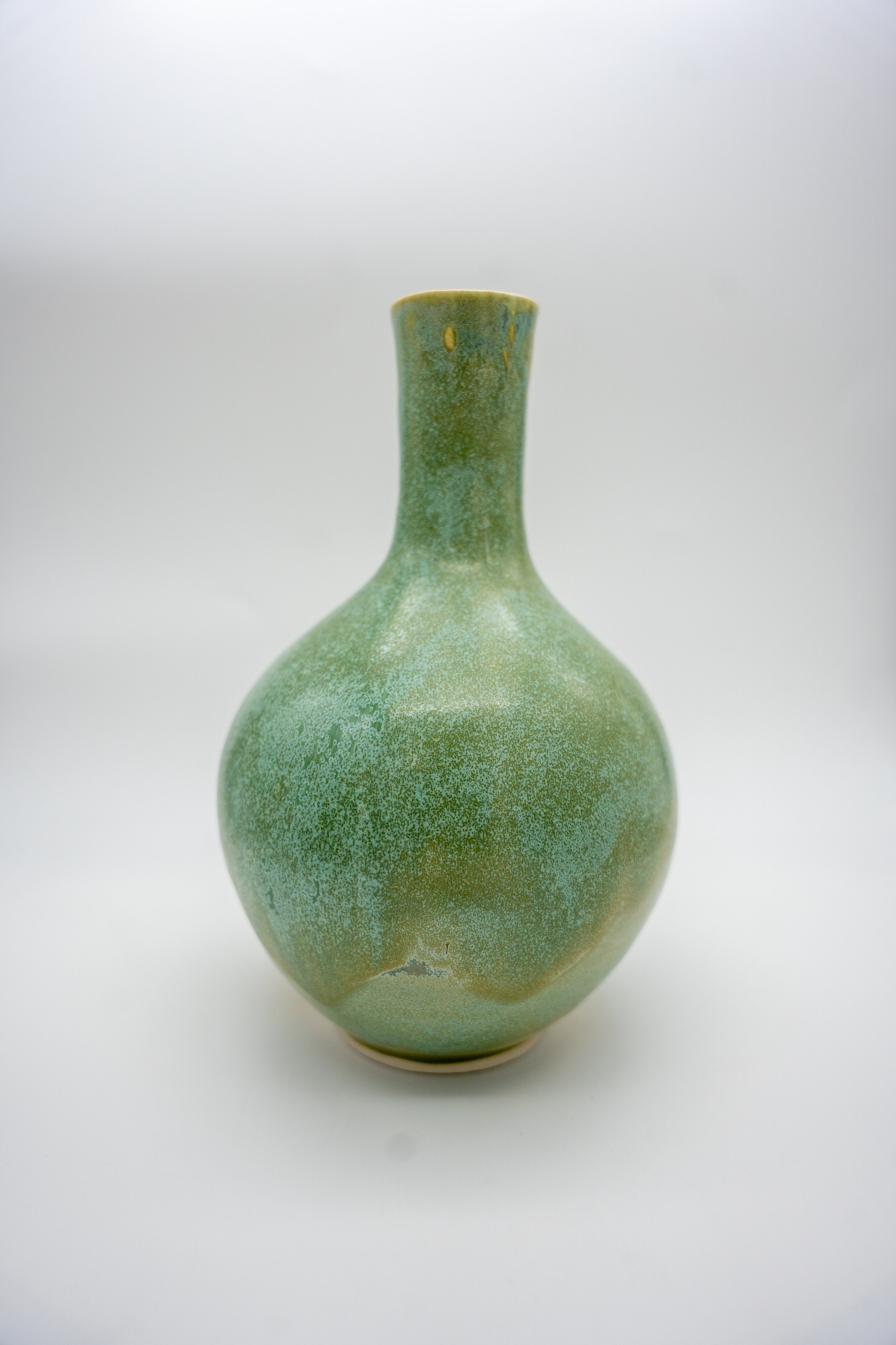 Moss Green Moon Vase